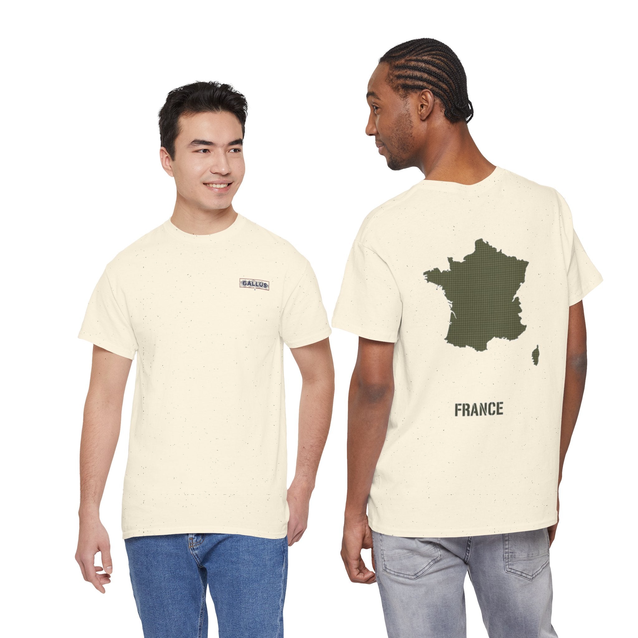 France Map T‑Shirt — Minimal Grunge Outline Tee