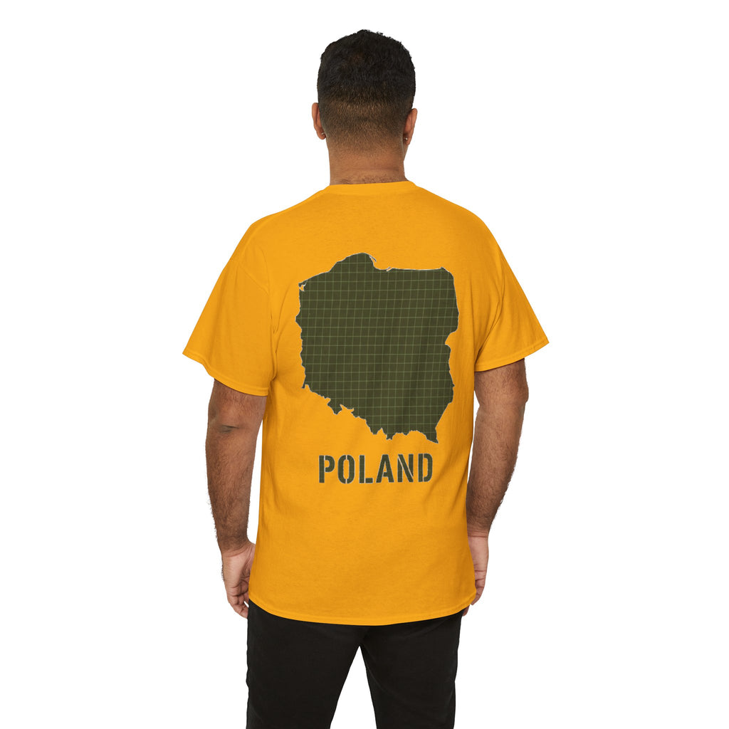 Poland Map Tee — Military Grid Map Graphic T-Shirt