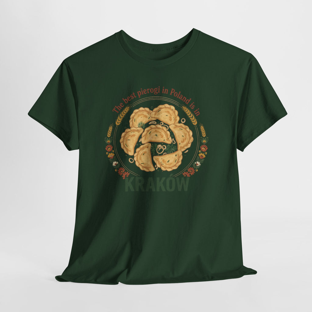 Kraków Pierogi Graphic Tee — "The best pierogi in Poland is in KRAKÓW" T-Shirt