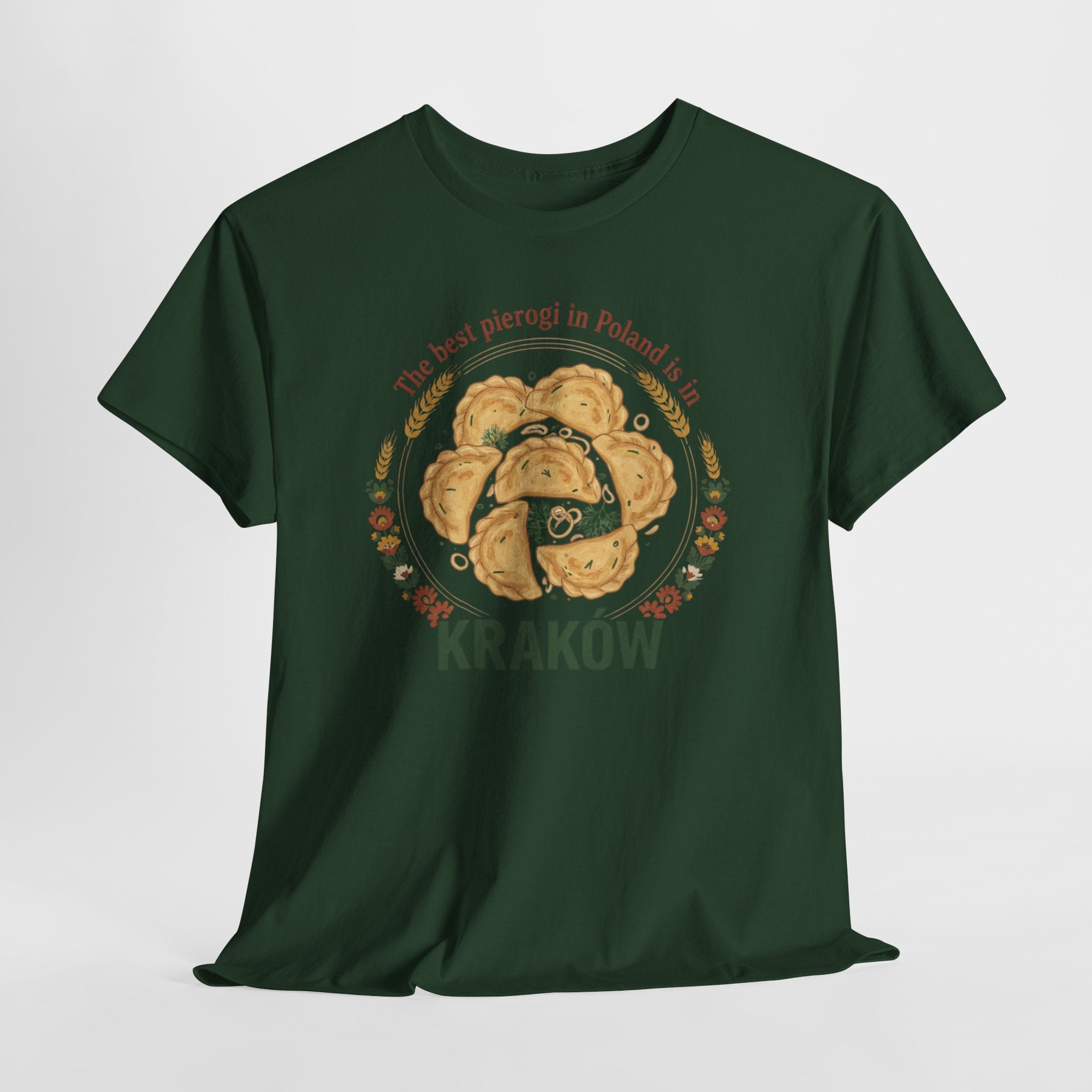 Kraków Pierogi Graphic Tee — "The best pierogi in Poland is in KRAKÓW" T-Shirt