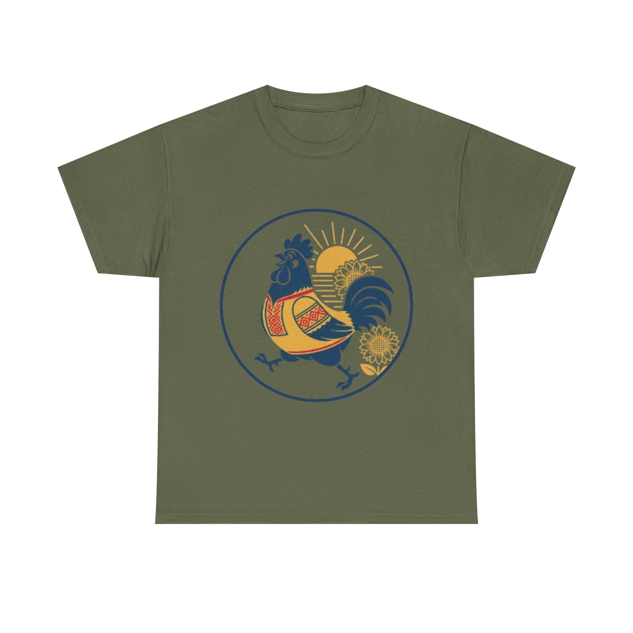 Rooster Sunburst Graphic Tee — Vintage Farmhouse Rooster T-Shirt