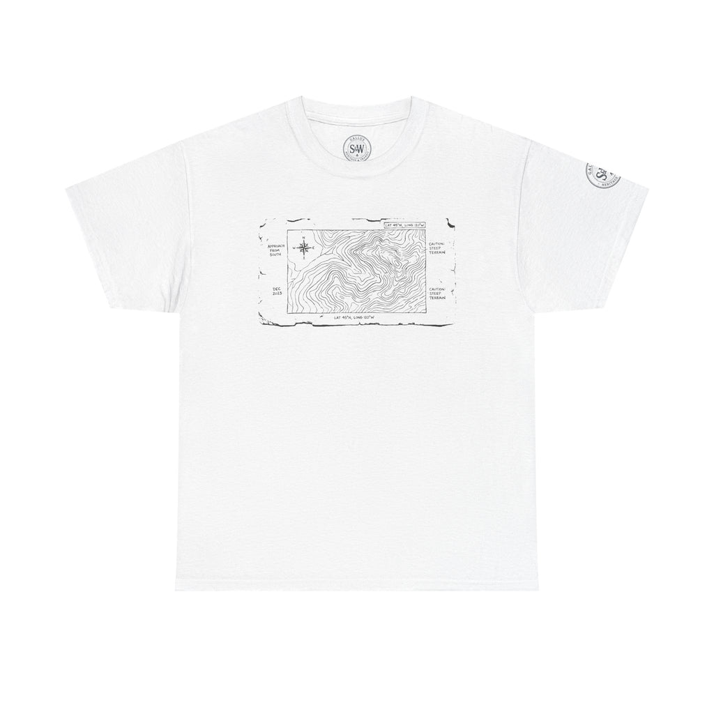 T-Shirt — Minimal Mountain Map Graphic Tee