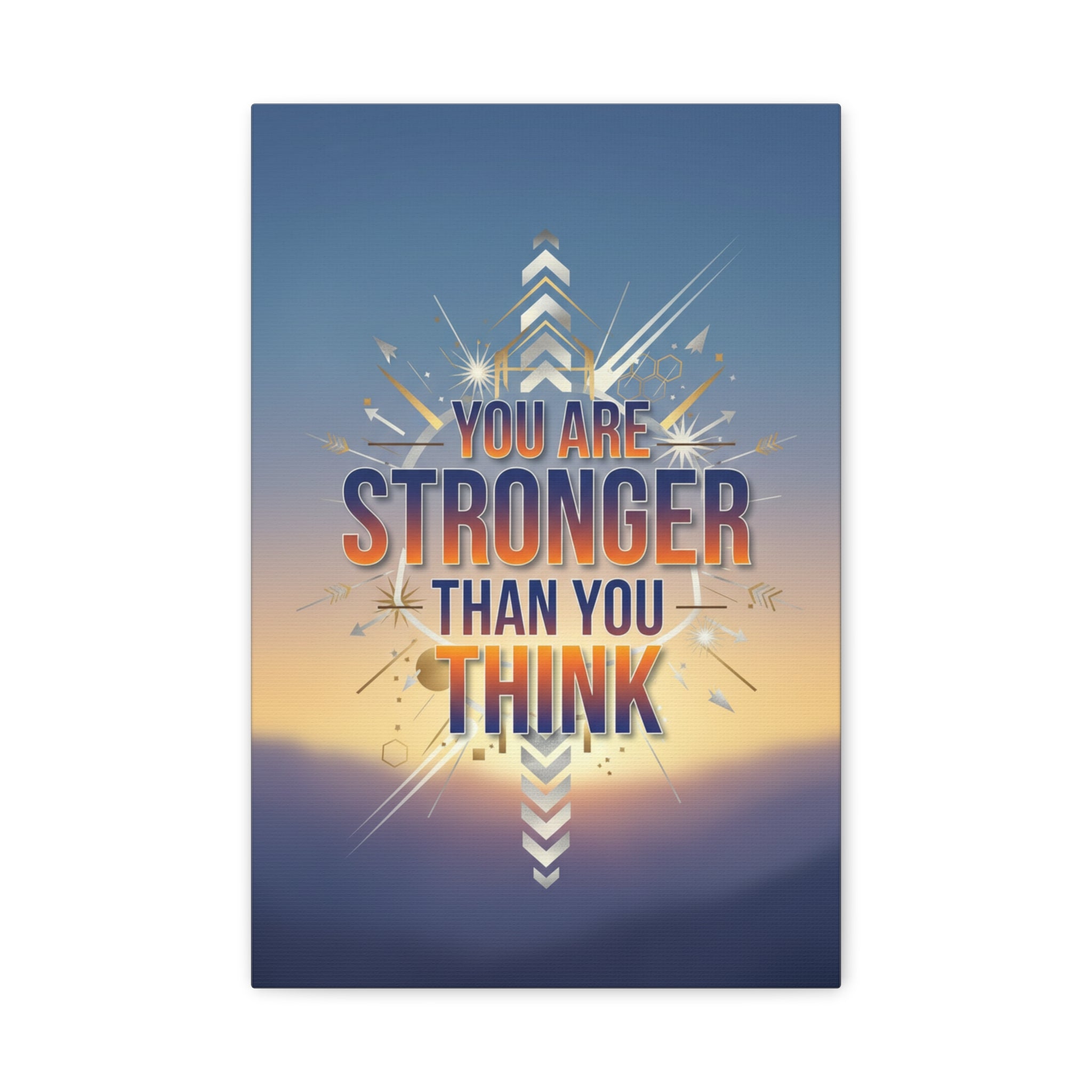 Inspirational Canvas Wall Art - "You Are Stronger Than You Think" Matte Stretched Print