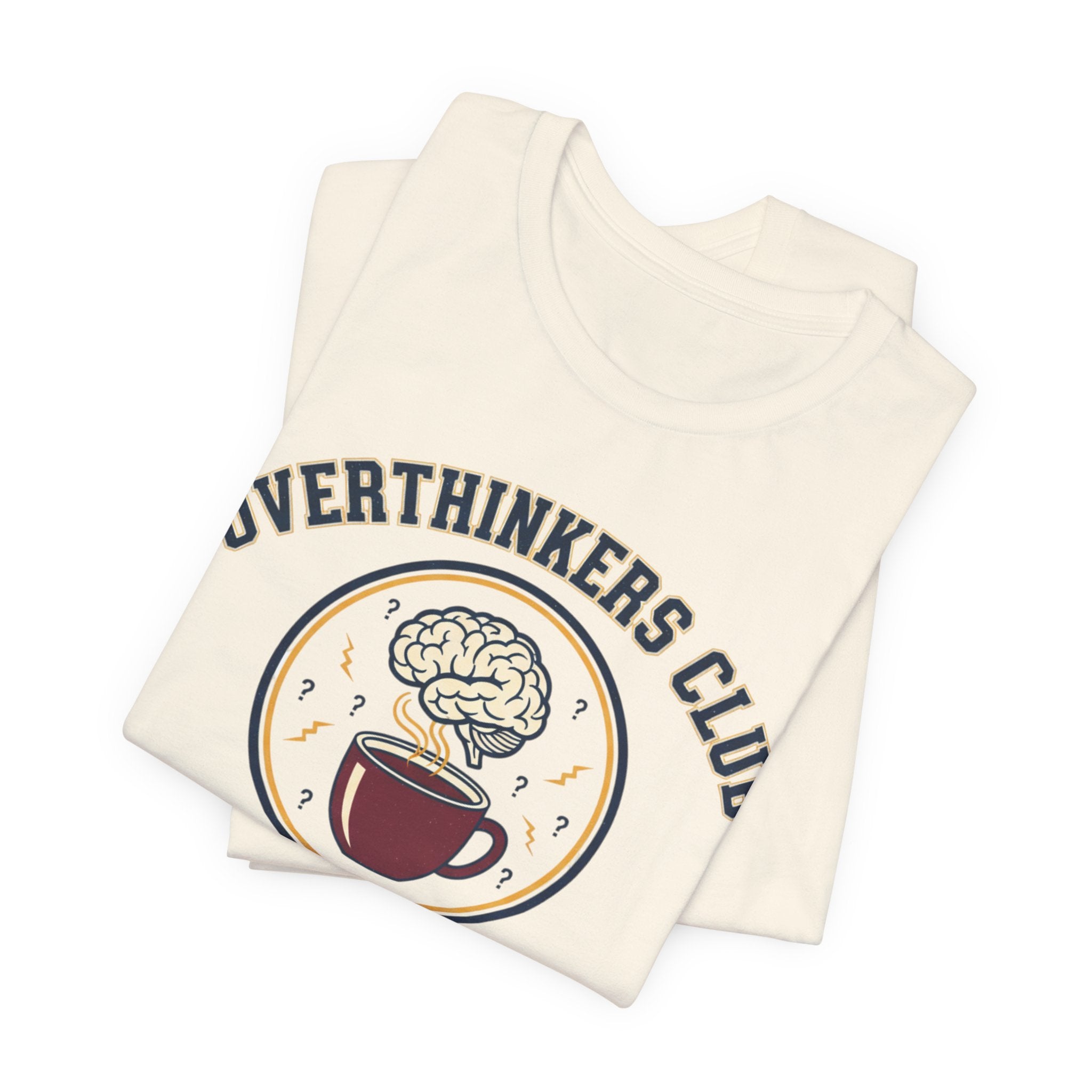 Overthinkers Club Tee | irony club shirt, varsity style shirt