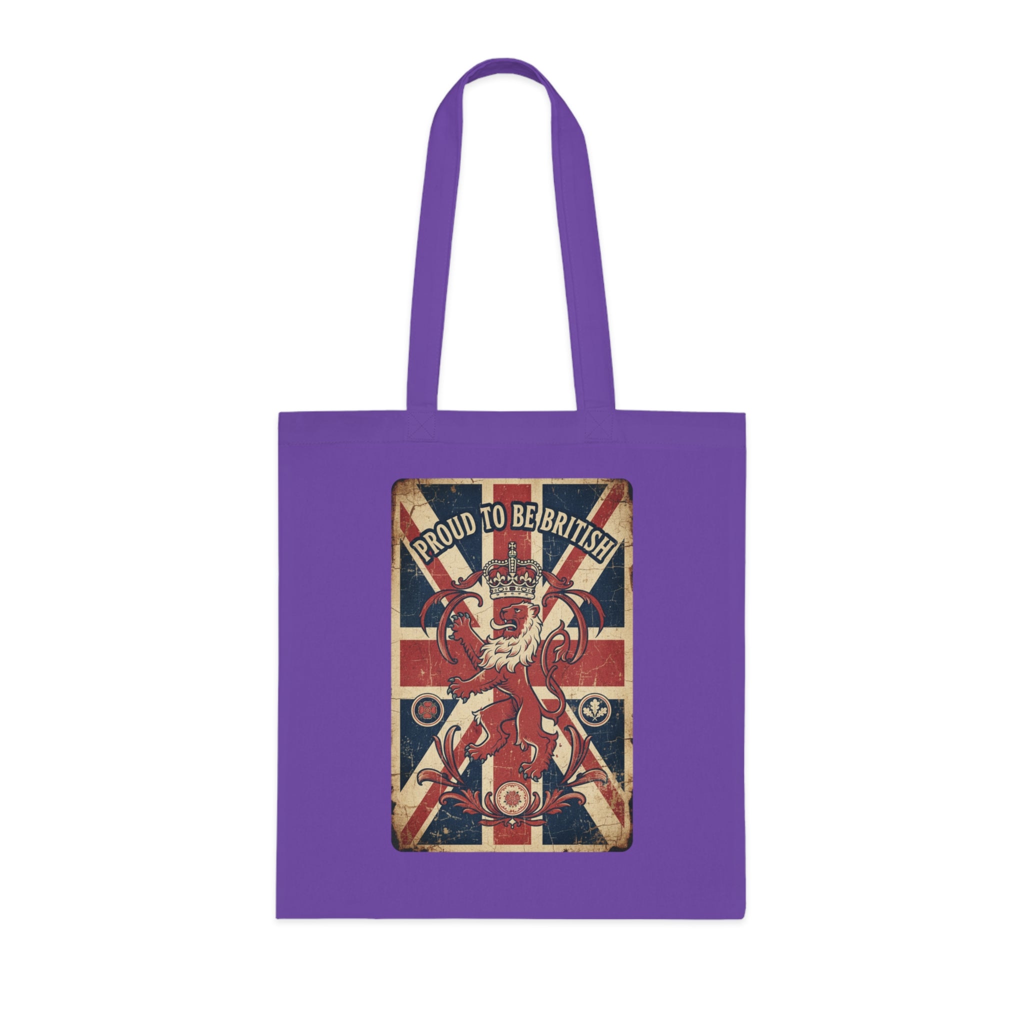 British Lion Union Jack Tote Bag — "Proud to be British" Cotton Shopper