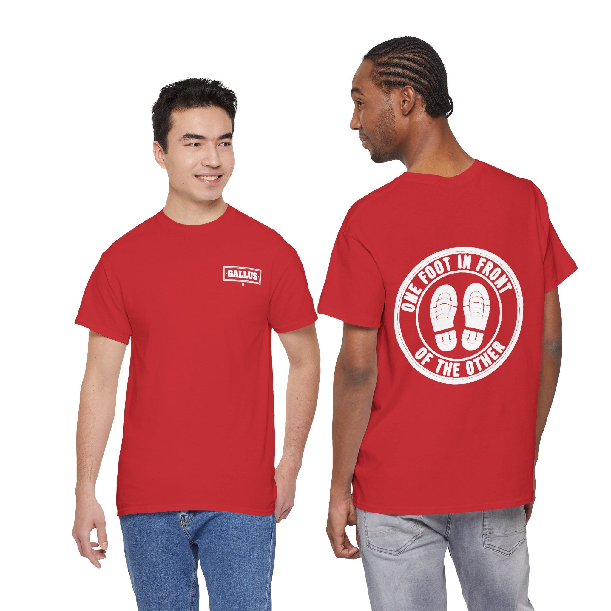 One Foot In Front Of The Other T-Shirt — Motivational Walking Tee