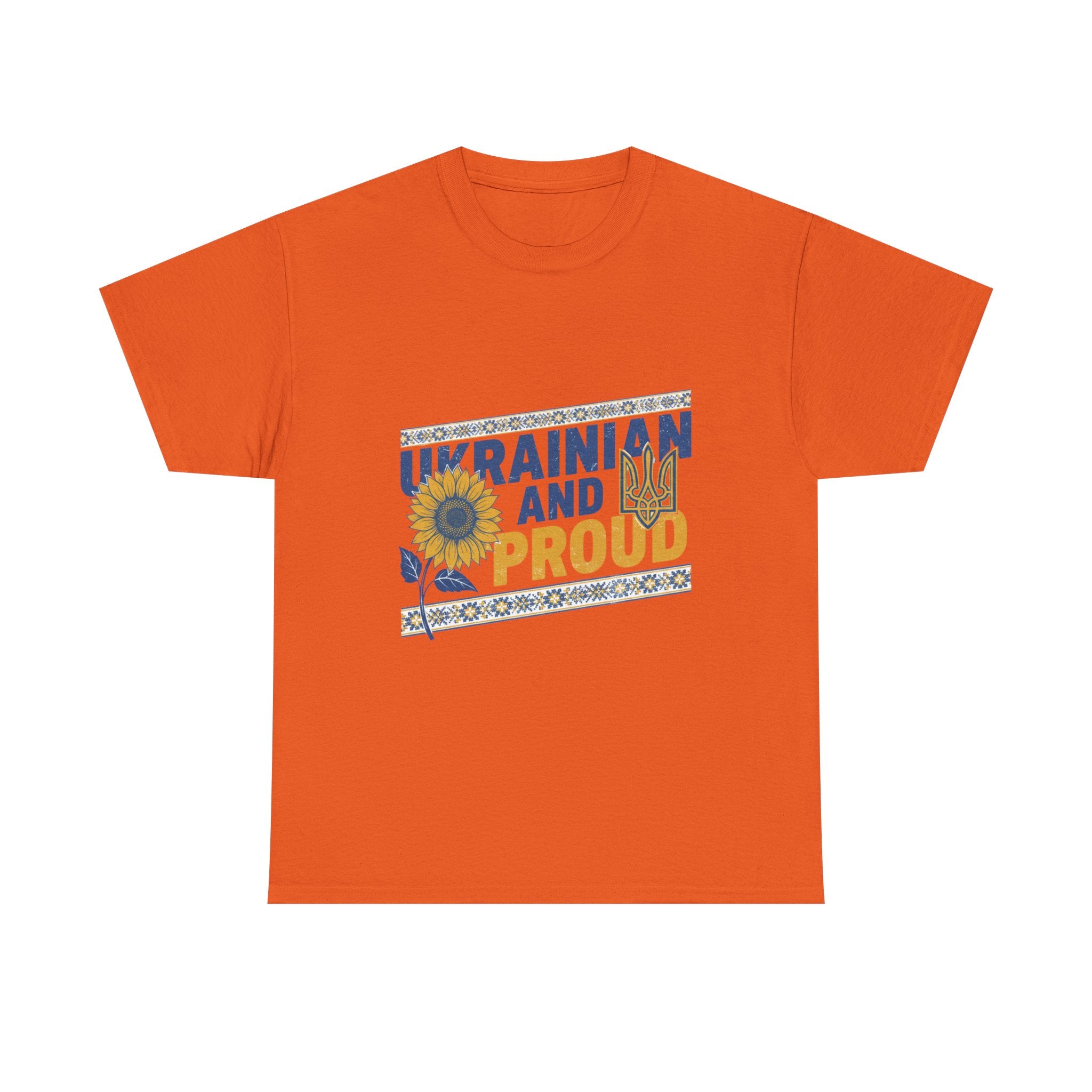 Ukrainian and Proud T-Shirt — Sunflower & Trident Patriotic Tee