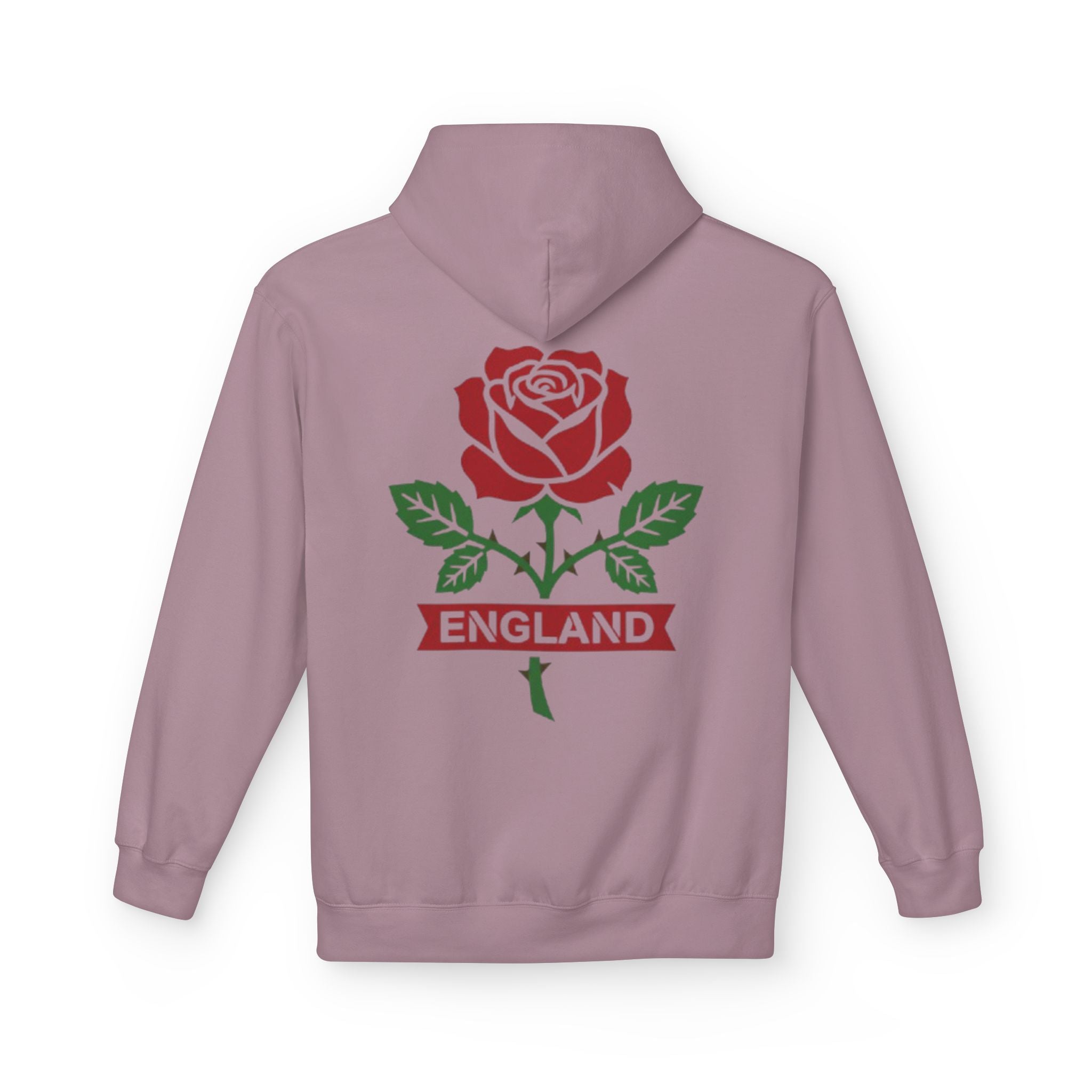 England Rose Hoodie – Classic Red Rose Emblem Sweatshirt