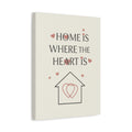 Home Is Where The Heart Is Matte Canvas Wall Art — Romantic Heart House Print