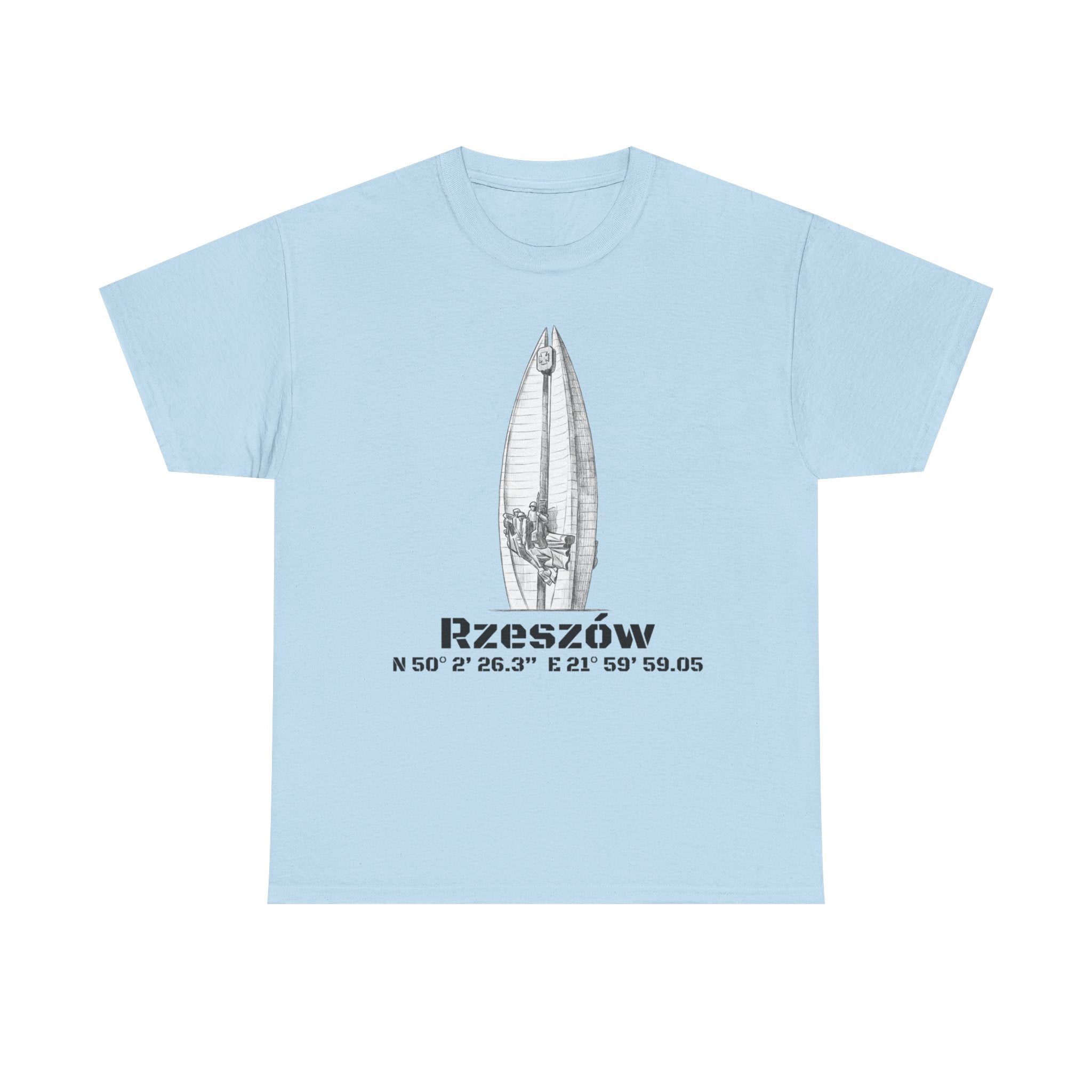 Rzeszów Coordinates T‑Shirt — City Landmark  Sketch Tee