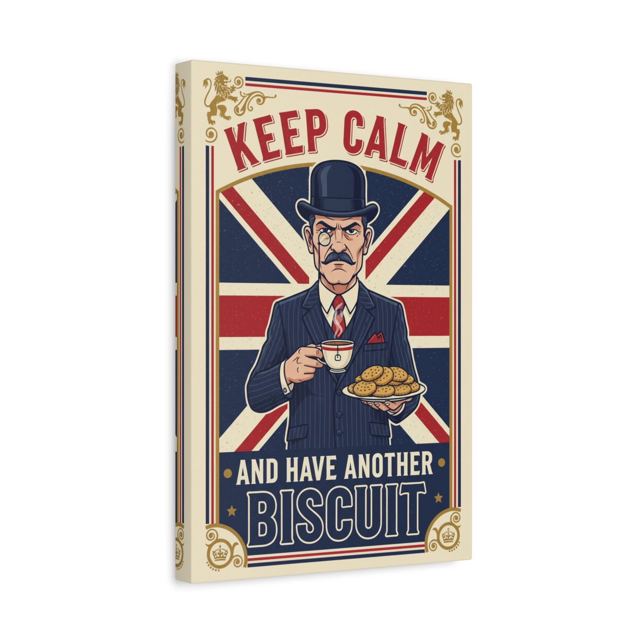Keep Calm and Have Another Biscuit Canvas Wall Art
