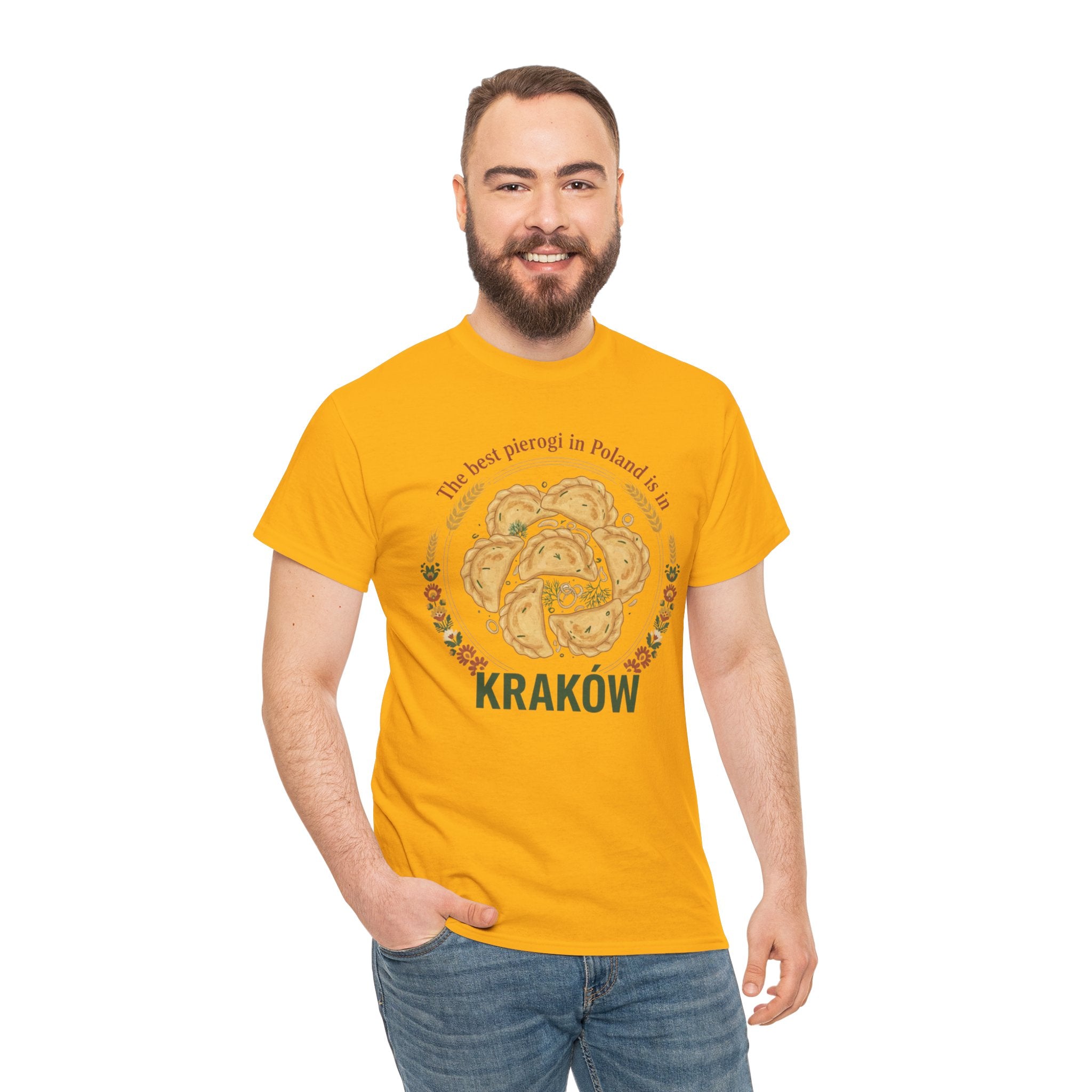 Kraków Pierogi Graphic Tee — "The best pierogi in Poland is in KRAKÓW" T-Shirt