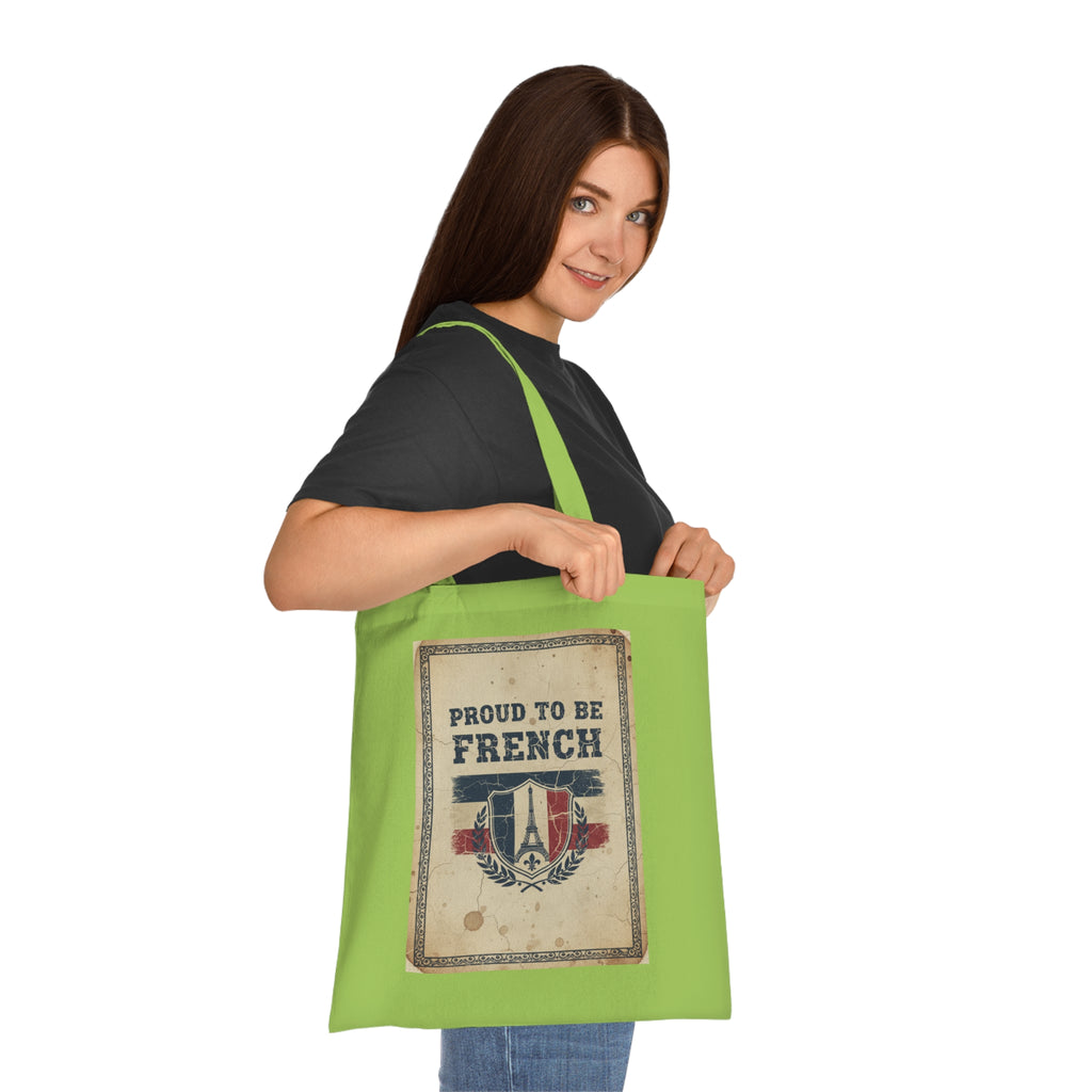 Proud to Be French Vintage Shield Cotton Tote