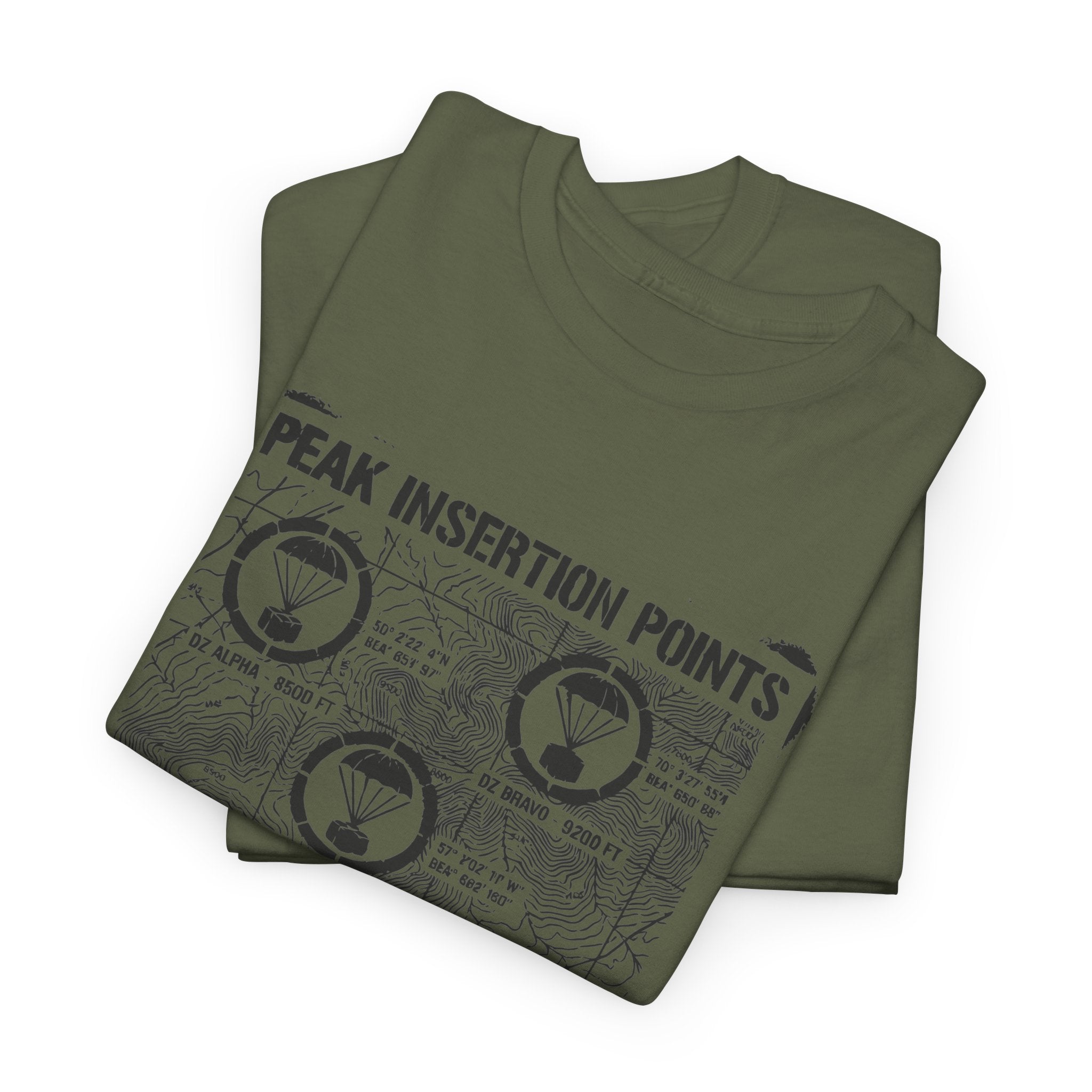 Retro Mountain Schematic Graphic T-Shirt — Technical Diagram Hiking Tee