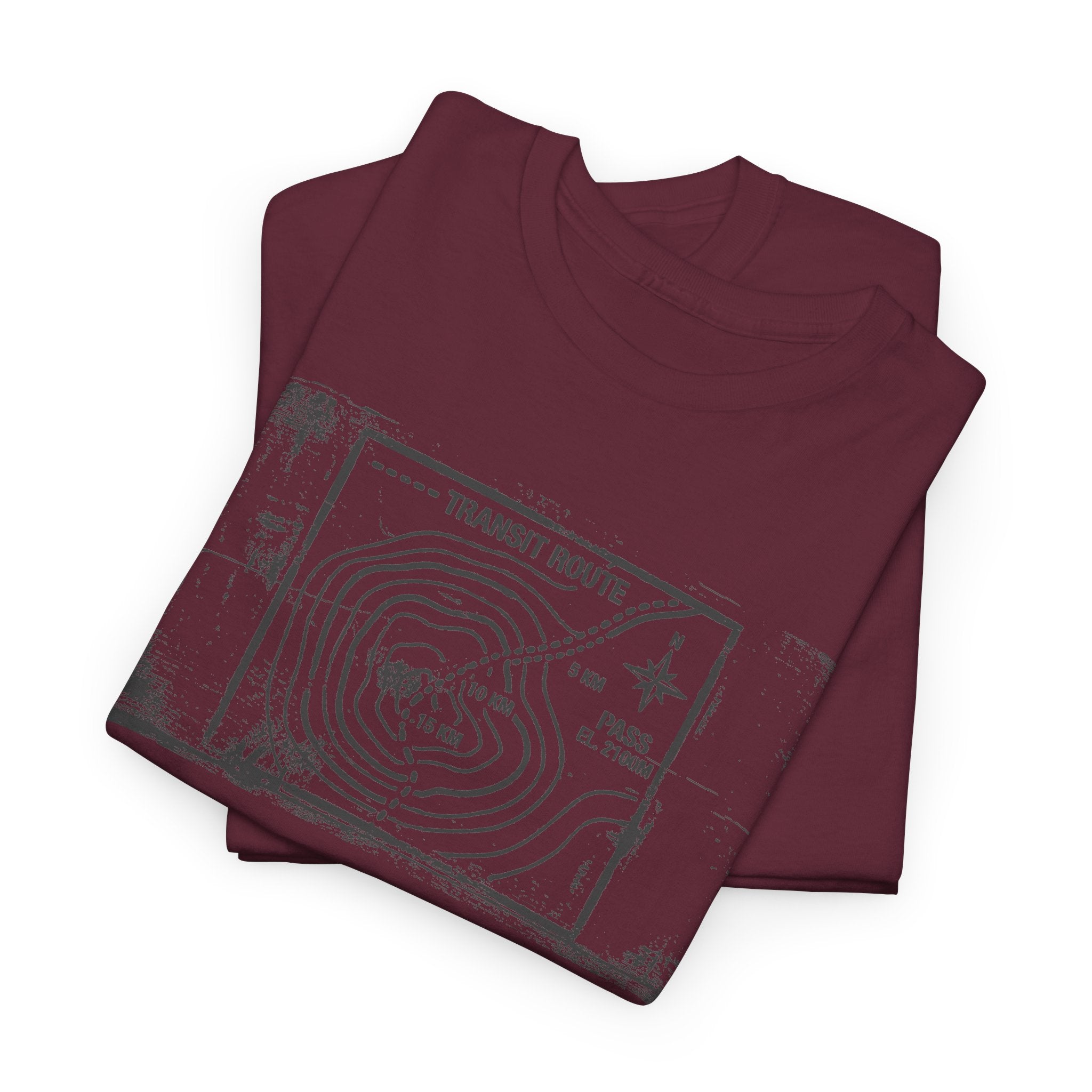 Retro Transit Route Adventure T-Shirt — Vintage Travel Map Graphic Tee