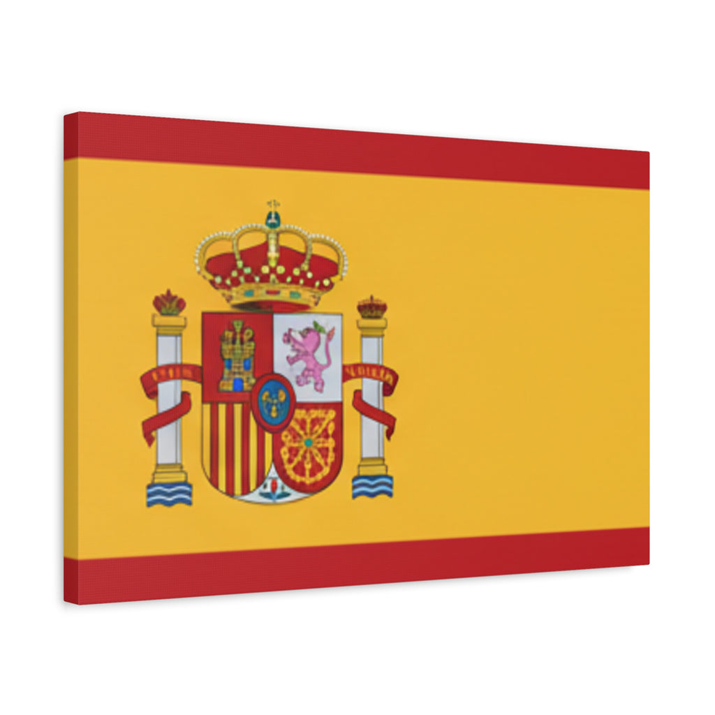 Spanish Flag Matte Canvas Print — Stretched Wall Art (1.25")
