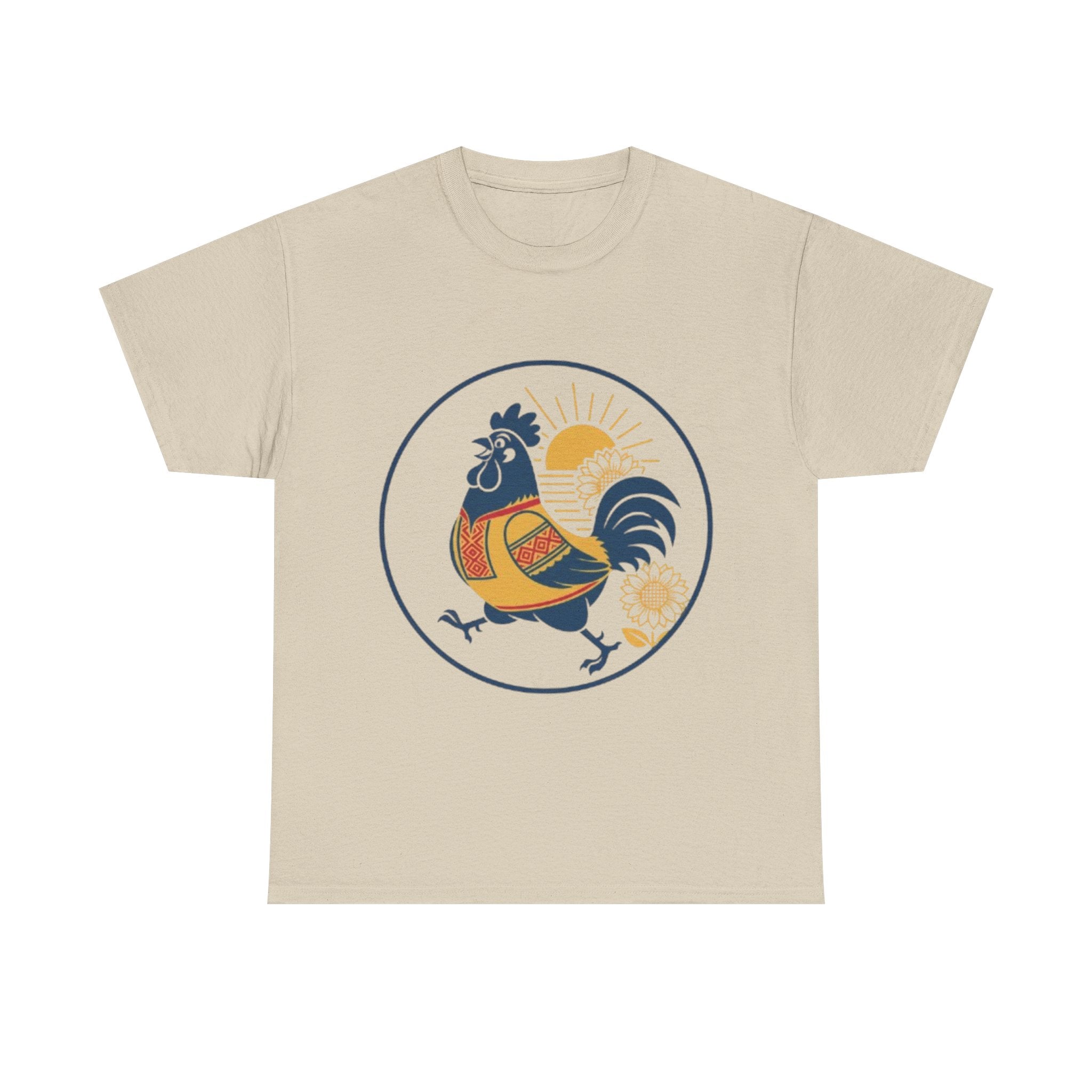 Rooster Sunburst Graphic Tee — Vintage Farmhouse Rooster T-Shirt