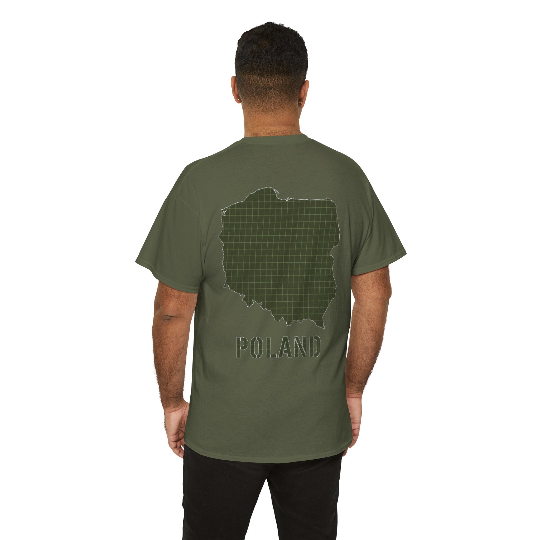 Poland Map Tee — Military Grid Map Graphic T-Shirt