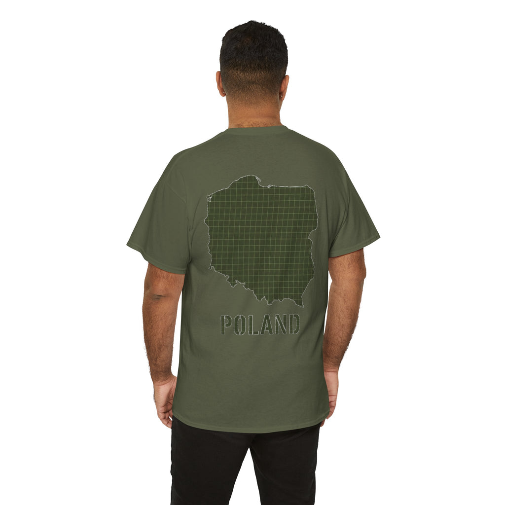 Poland Map Tee — Military Grid Map Graphic T-Shirt