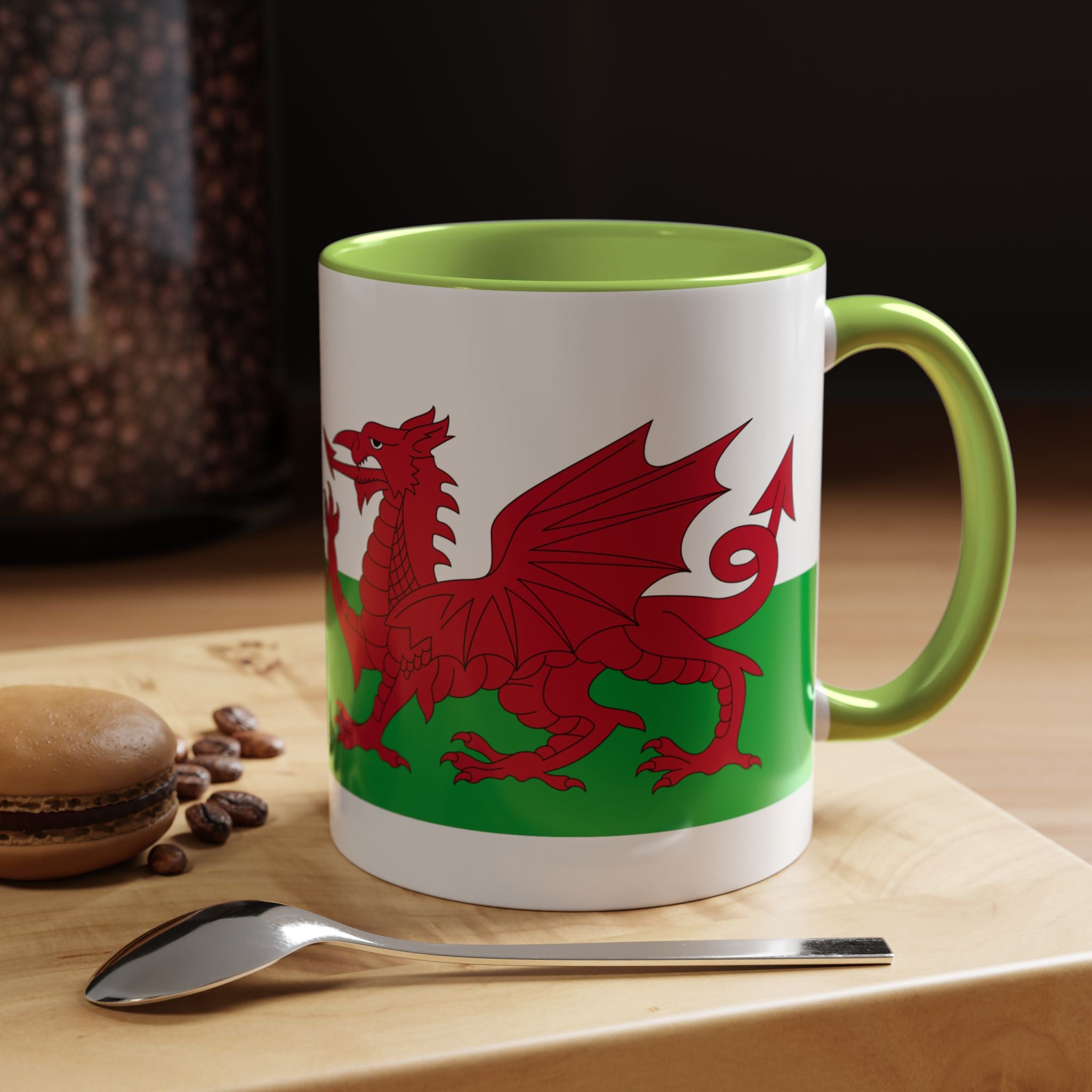 Wales Flag Accent Coffee Mug (11/15oz) – Red Welsh Dragon Tea & Coffee Cup