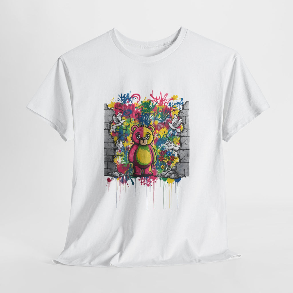 Graffiti Teddy Street Art T-Shirt — Colourful Bear Tee