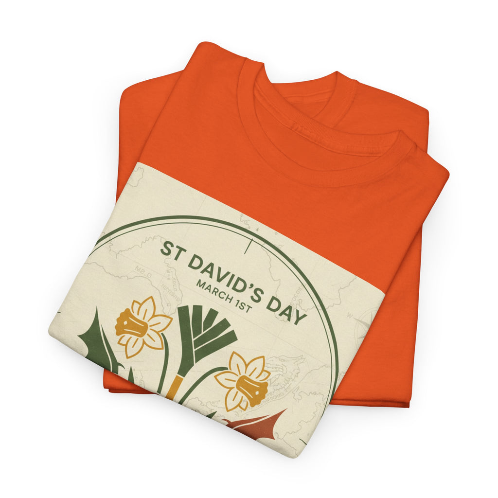 St. David's Day Floral Tee — Welsh Daffodil & Leek Celebration Shirt