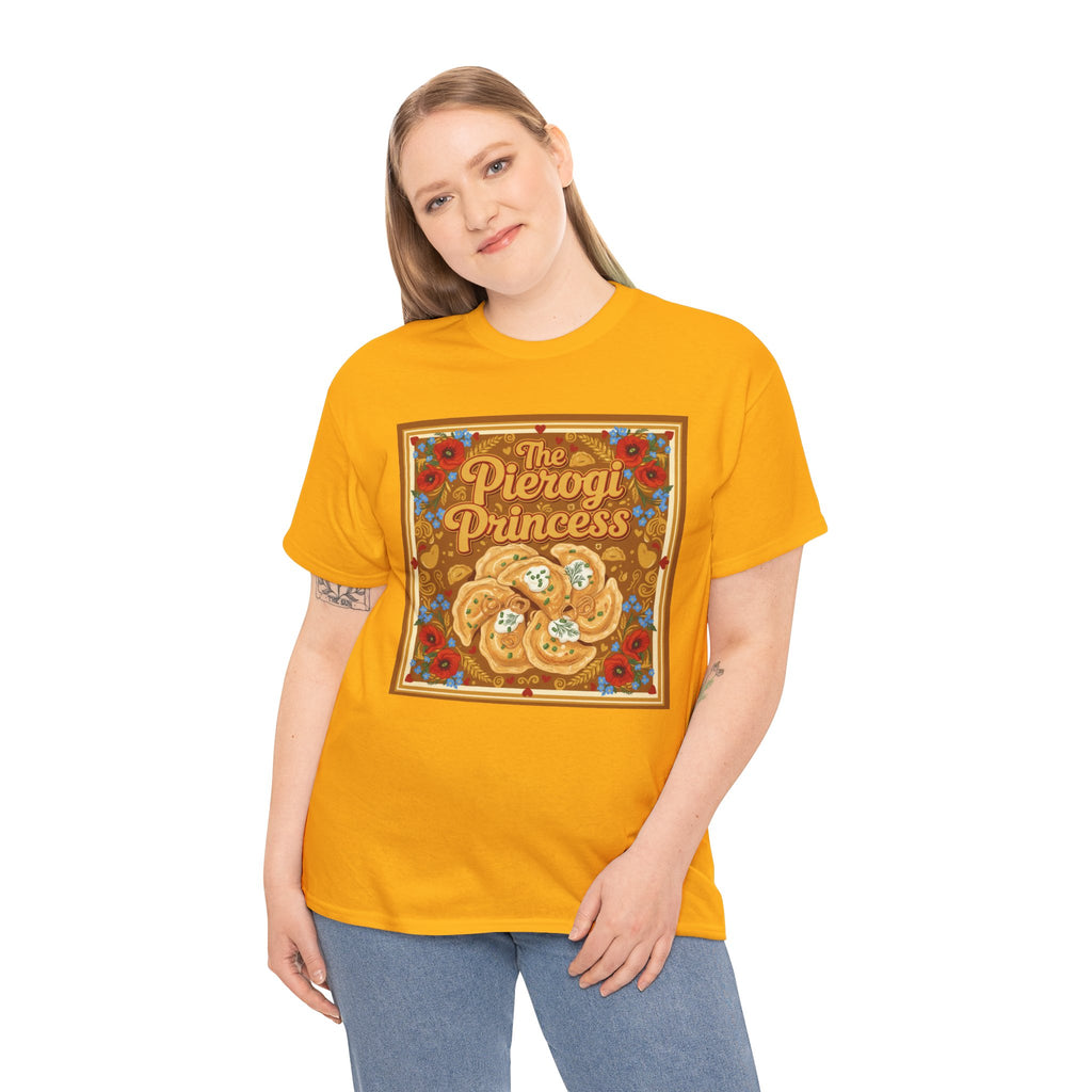 Pierogi Princess Tee - Vintage Polish Food Graphic T-Shirt