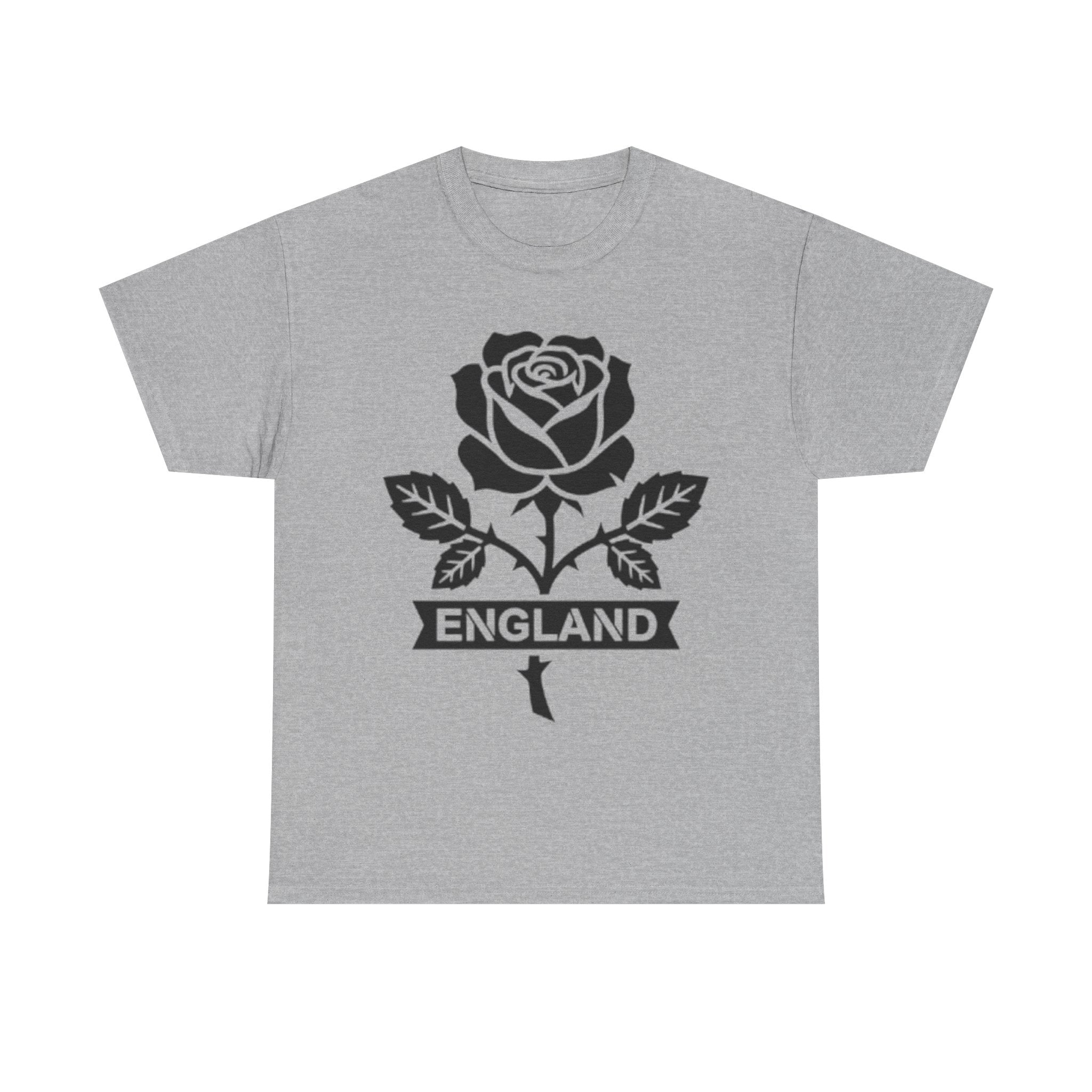 England Rose T-Shirt — Vintage Black Floral England Tee