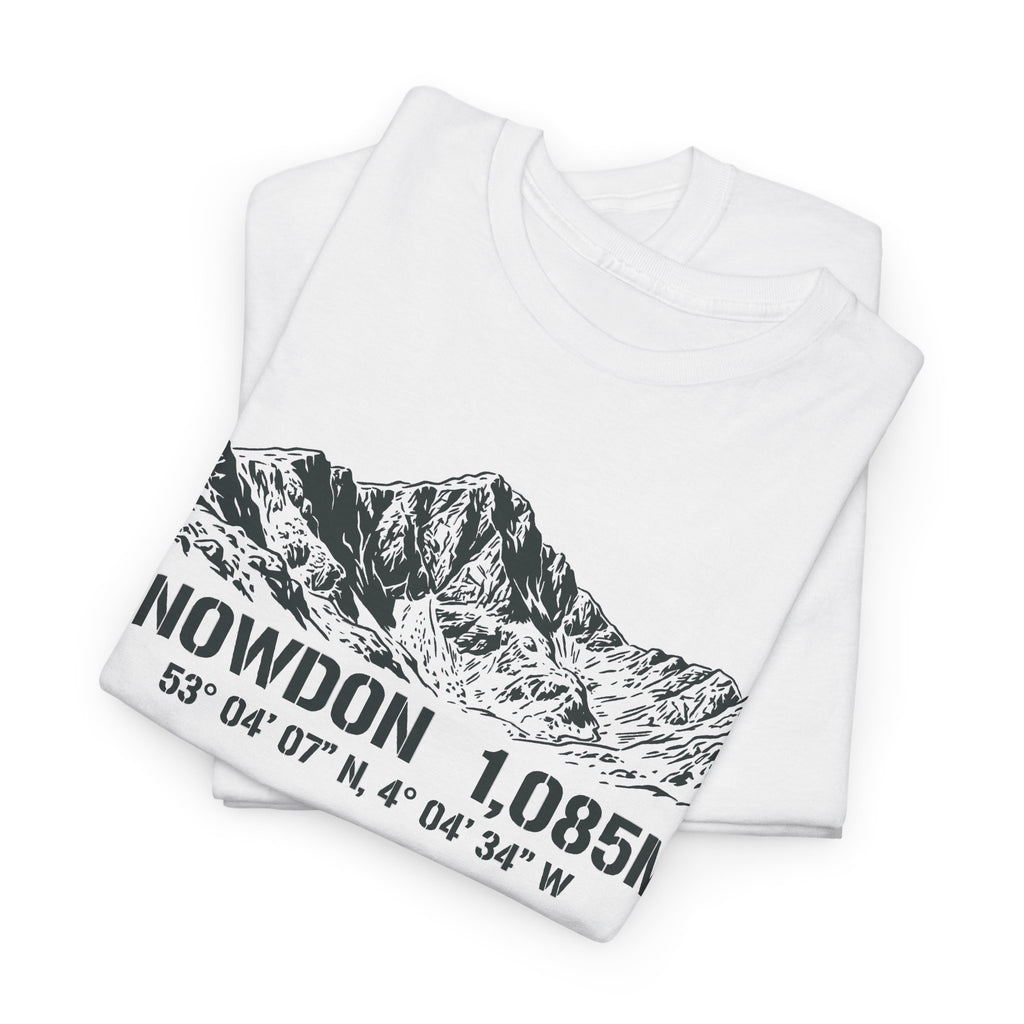 Snowdon 1,085M Mountain Tee with Coordinates