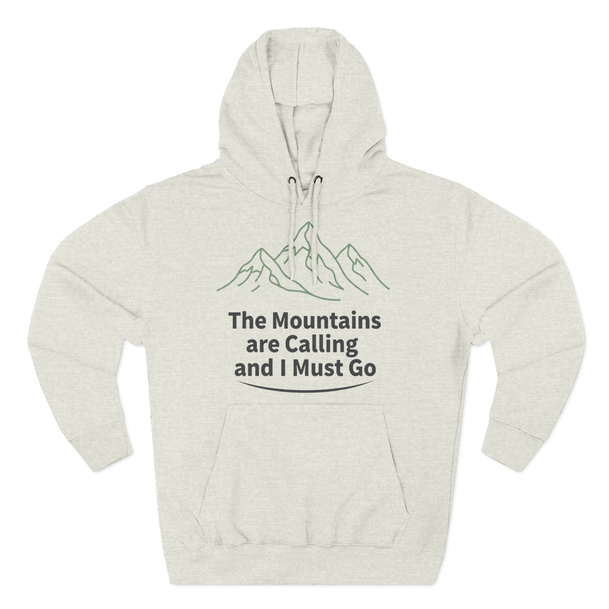 Retro Mountain Quote Hoodie — Vintage Hiking & Wild Camping Pullover
