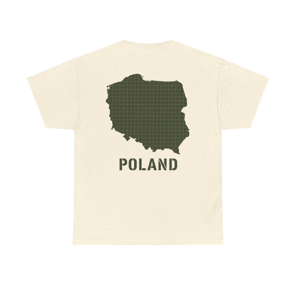 Poland Map Tee — Military Grid Map Graphic T-Shirt