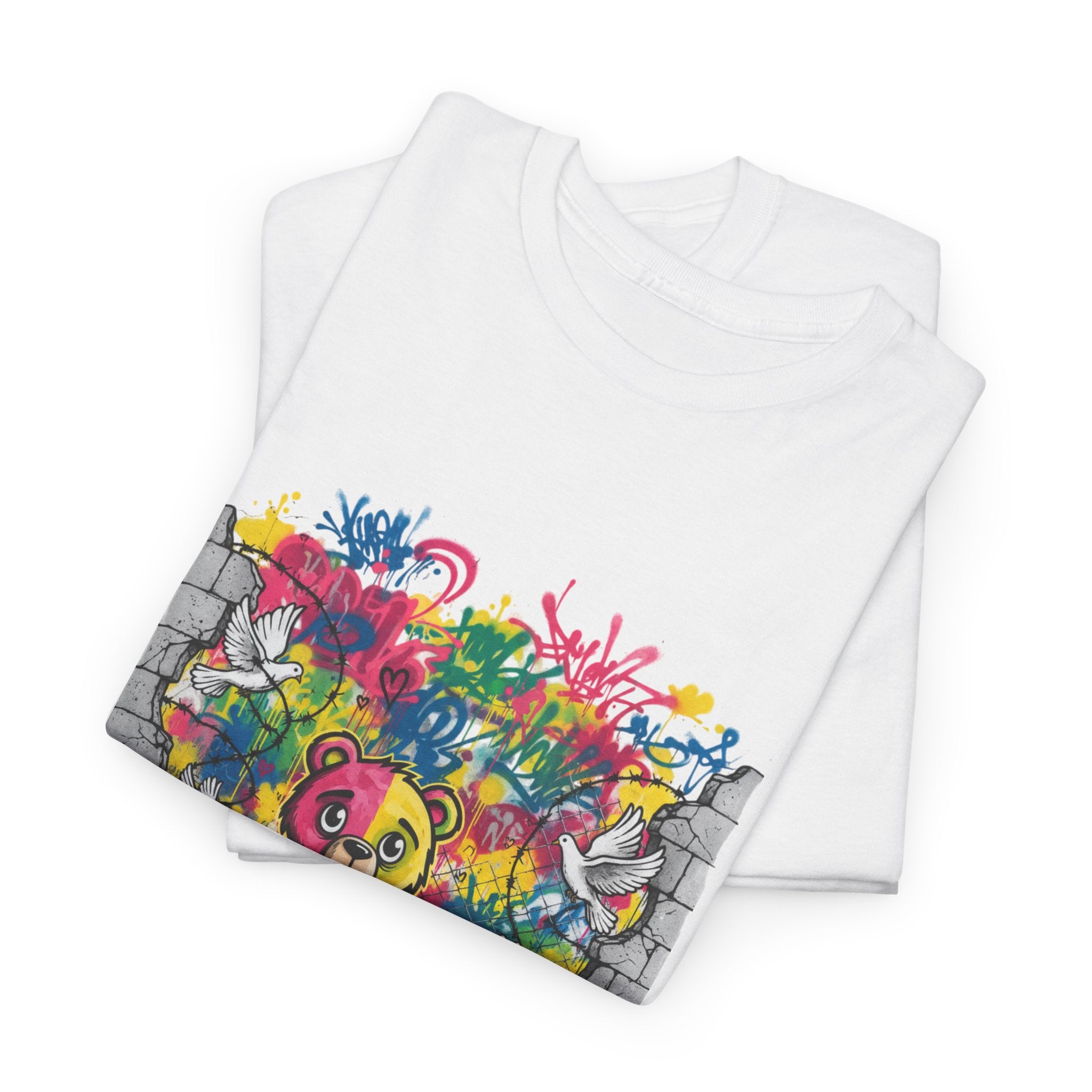 Graffiti Teddy Street Art T-Shirt — Colourful Bear Tee