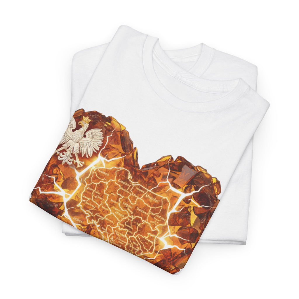 Polish Pride Heart Flame Tee | Polska Heritage T-Shirt