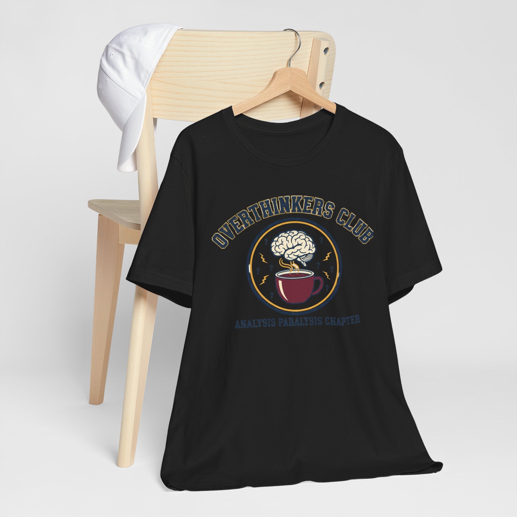 Overthinkers Club Tee | irony club shirt, varsity style shirt