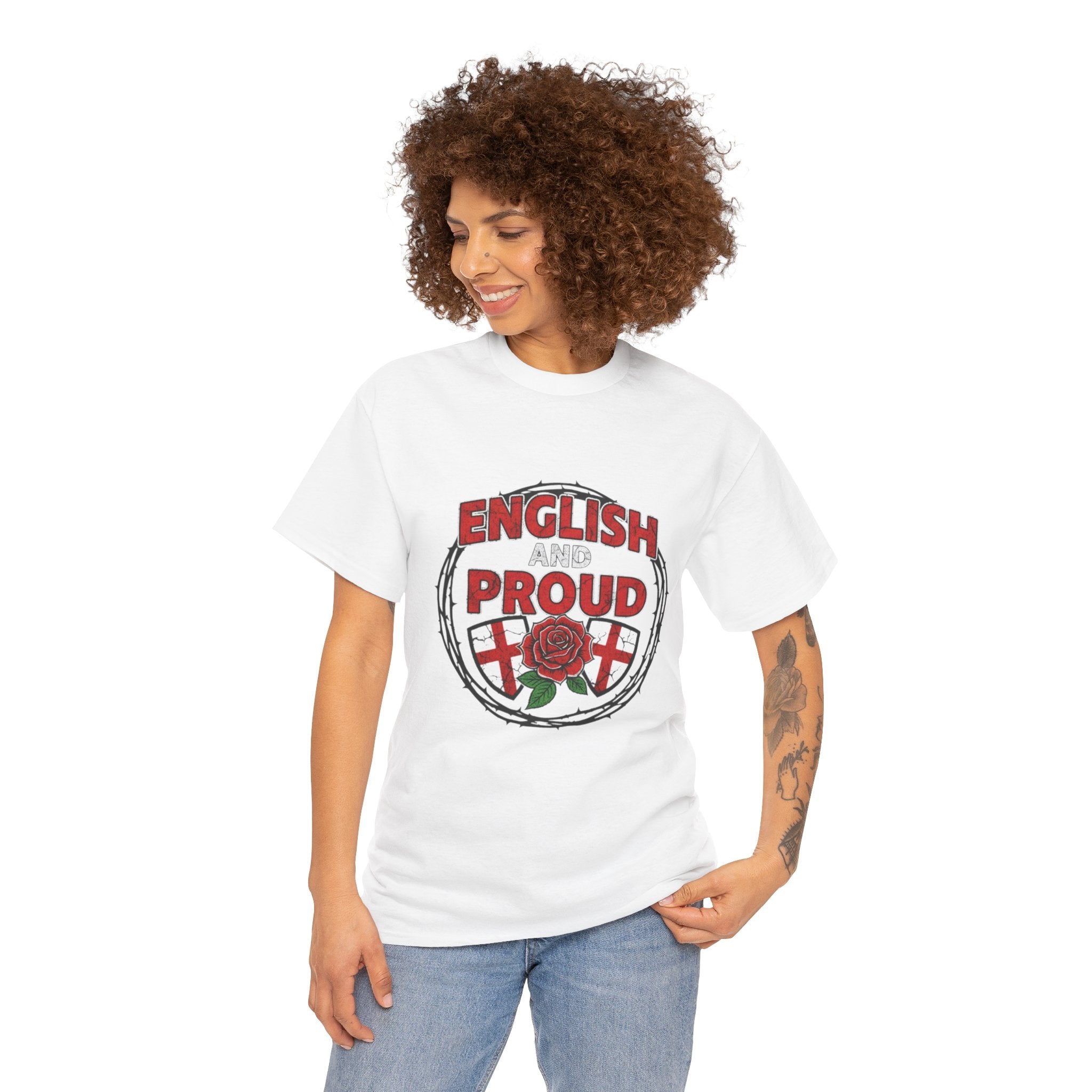 English and Proud T-Shirt — St. George Rose Patriotic Tee