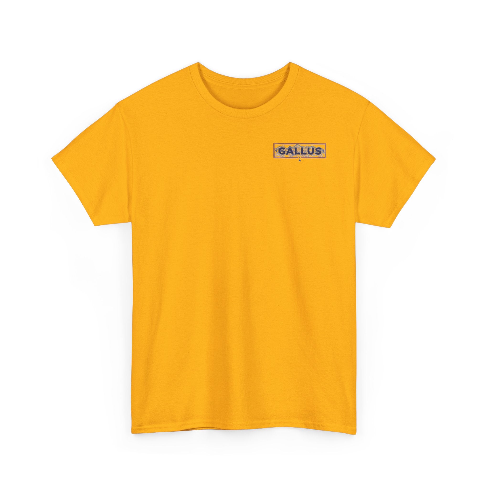 Gallus Logo T-Shirt — Minimal Retro Chest & Back Graphic Tee