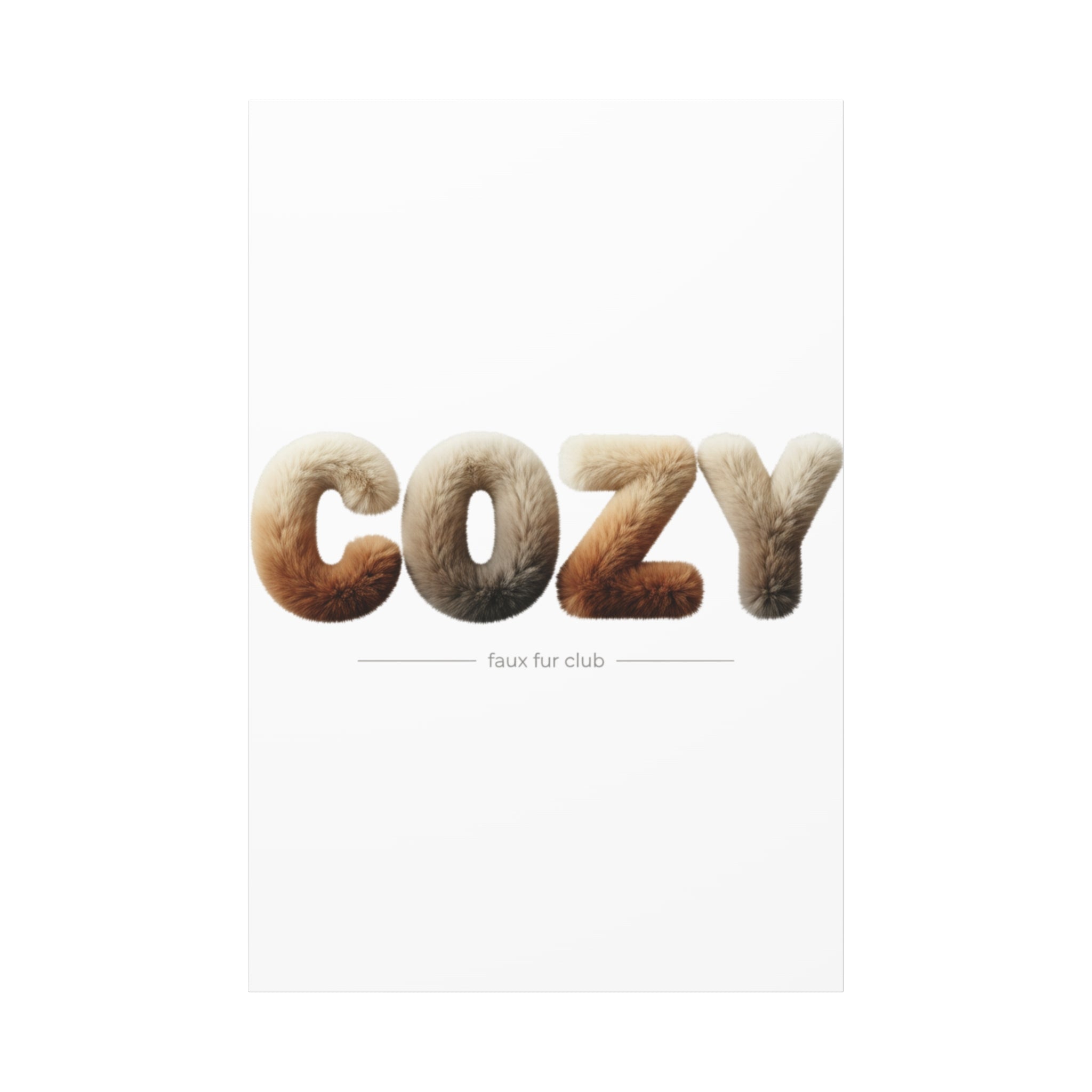 Cozy Faux-Fur Texture Canvas | Stretched Matte Wall Art