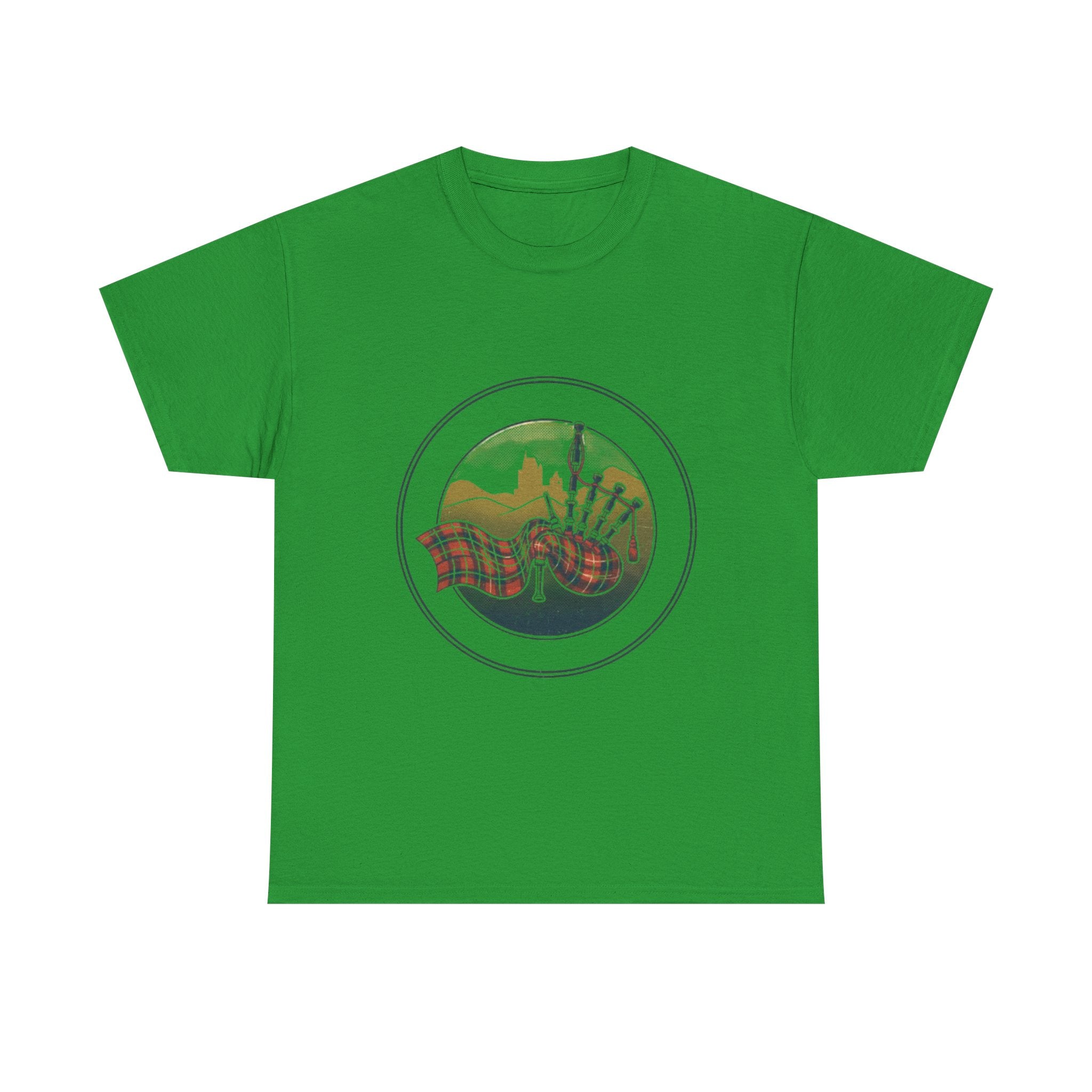 Retro Scottish Tartan & Highland Pipe Band Tee