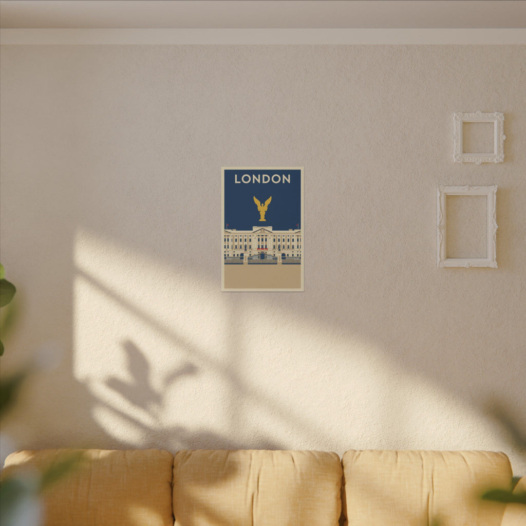 London Buckingham Palace Canvas Print Vintage Travel Poster Wall Art