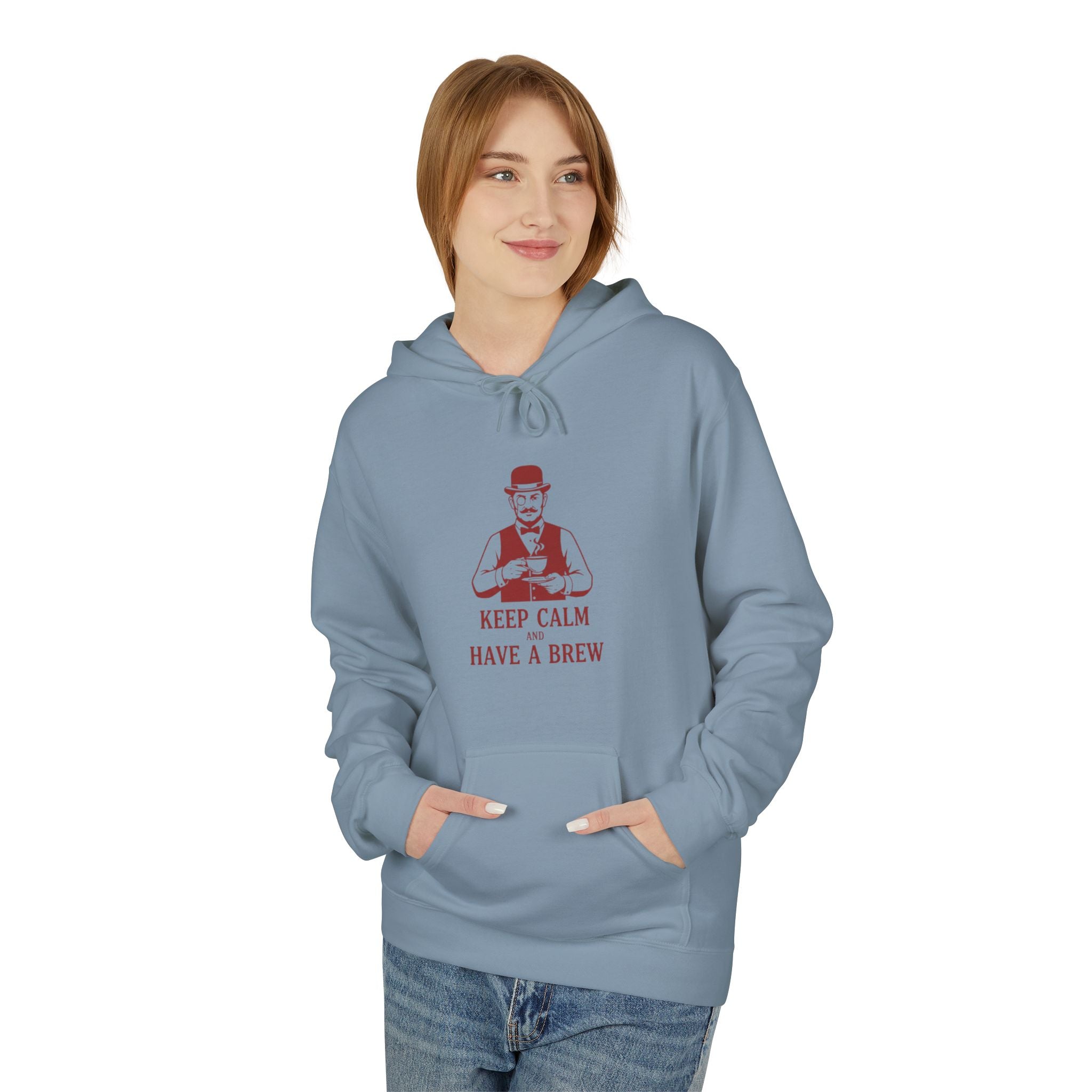Coffee Lover Hoodie — "Keep Calm Have a Brew" Vintage Barista Sweatshirt