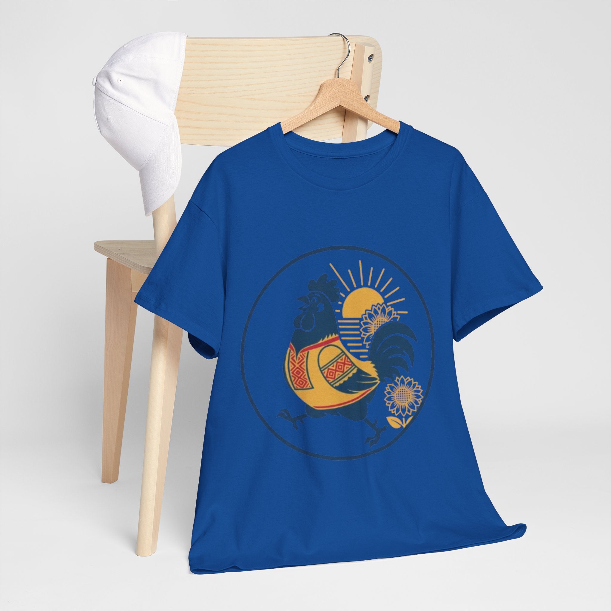 Rooster Sunburst Graphic Tee — Vintage Farmhouse Rooster T-Shirt