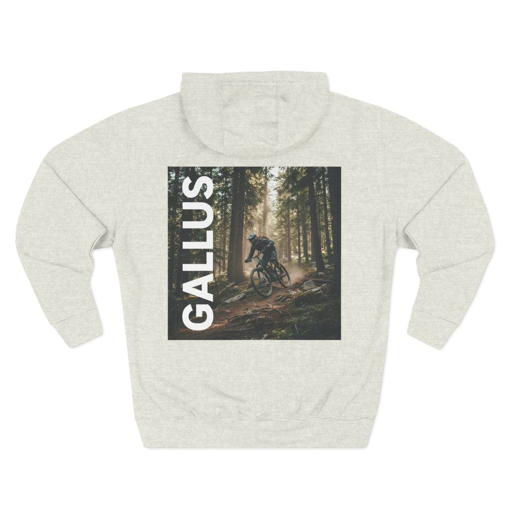 Gallus Mountain Biking Hoodie — Forest Trail MTB Graphic Pullover