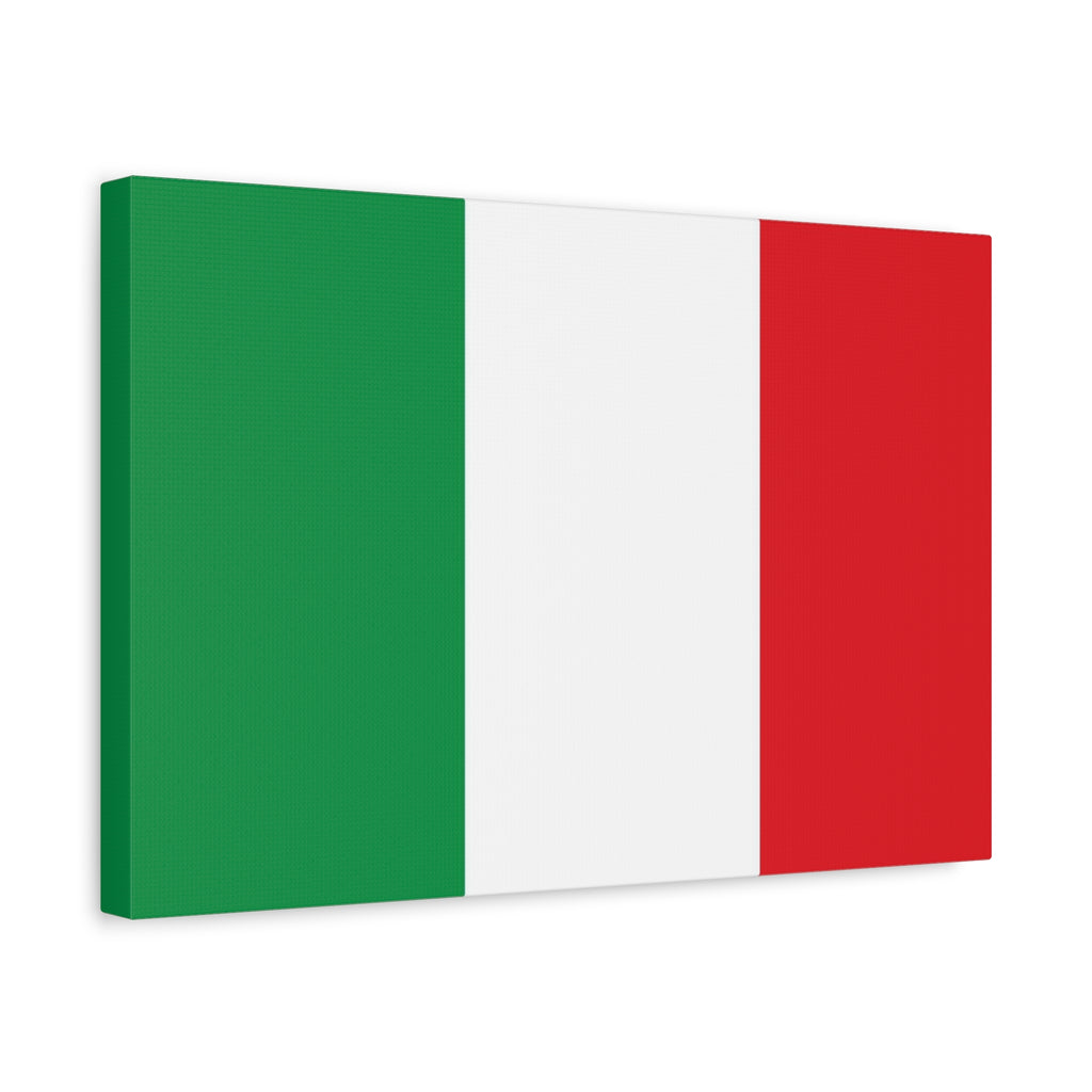 Italian Flag Canvas Print — Matte Stretched Wall Art