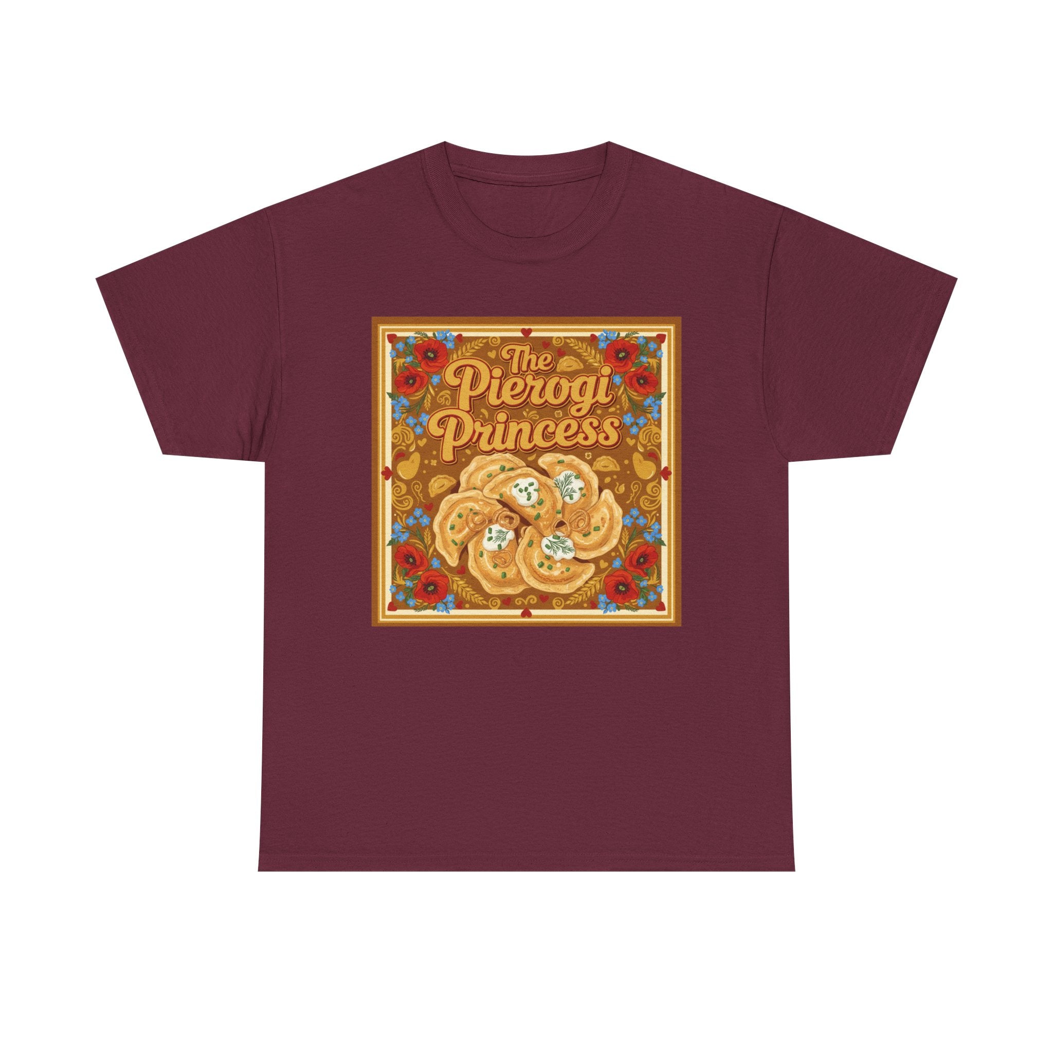 Pierogi Princess Tee - Vintage Polish Food Graphic T-Shirt
