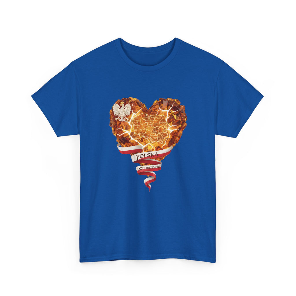 Polish Pride Heart Flame Tee | Polska Heritage T-Shirt