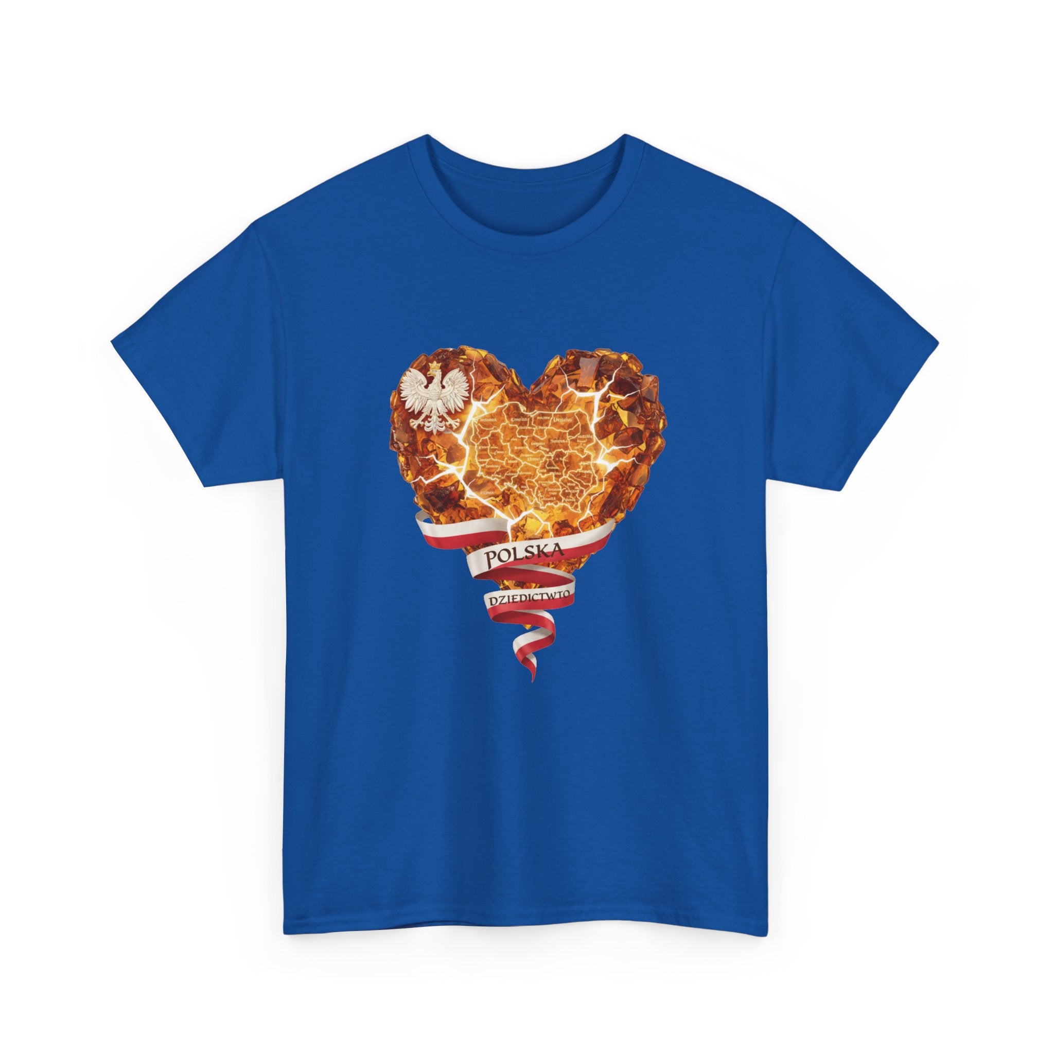Polish Pride Heart Flame Tee | Polska Heritage T-Shirt