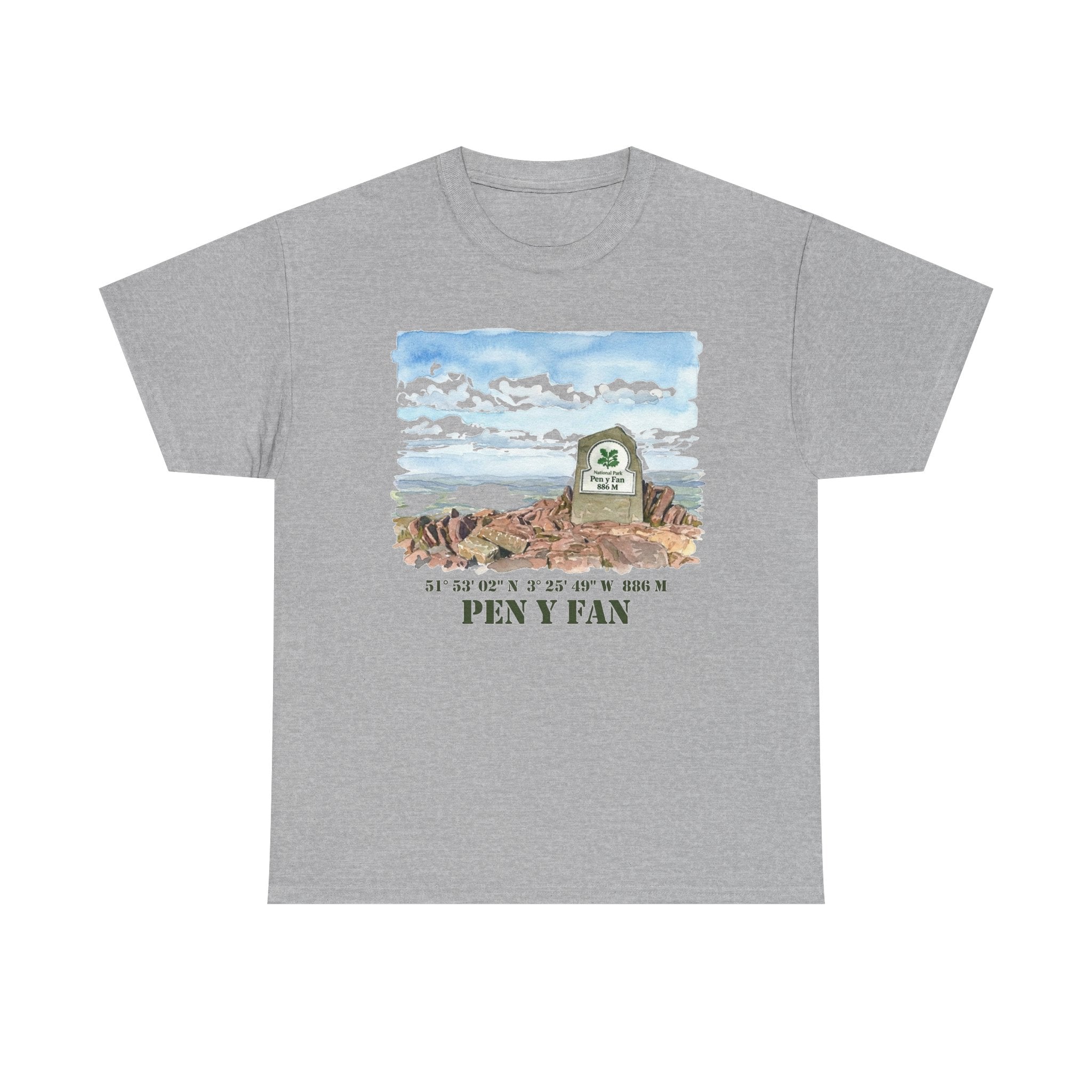 Pen y Fan Landscape T‑Shirt — Wales Mountain Hiking Souvenir Tee