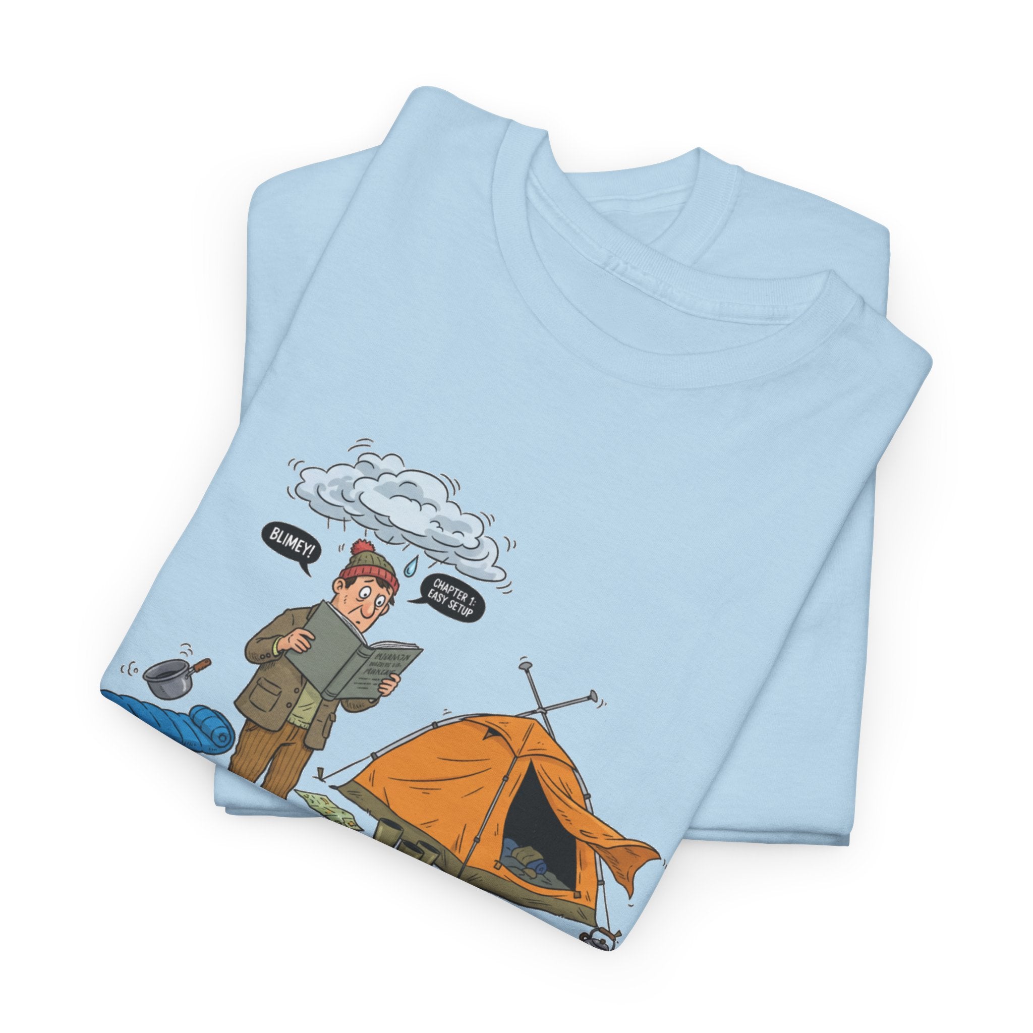 Retro Mountain Camping Graphic T-Shirt — Vintage Campfire Adventure Tee