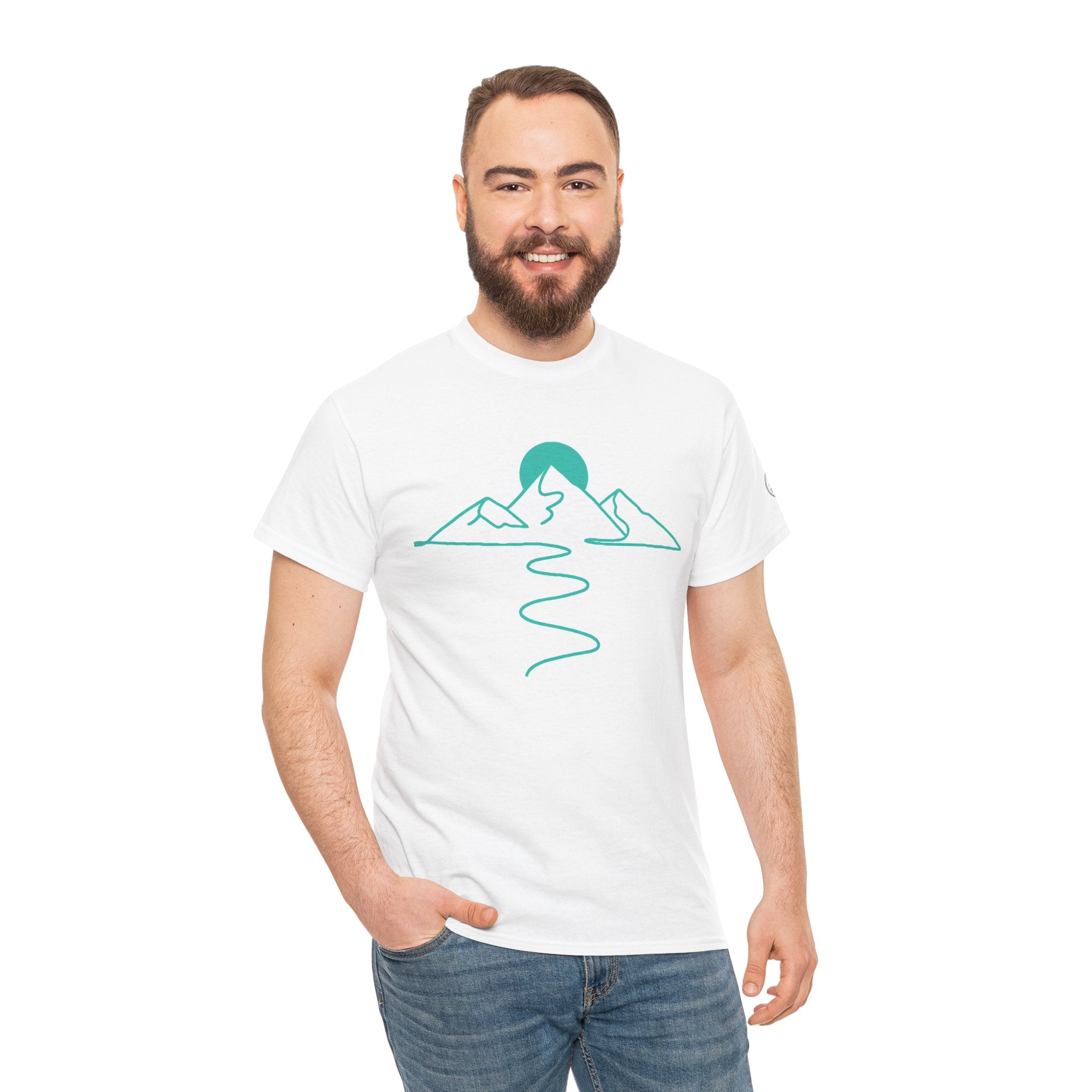 T-Shirt — 'Not All Who Wander Are Lost' Mountain Icon Travel Tee