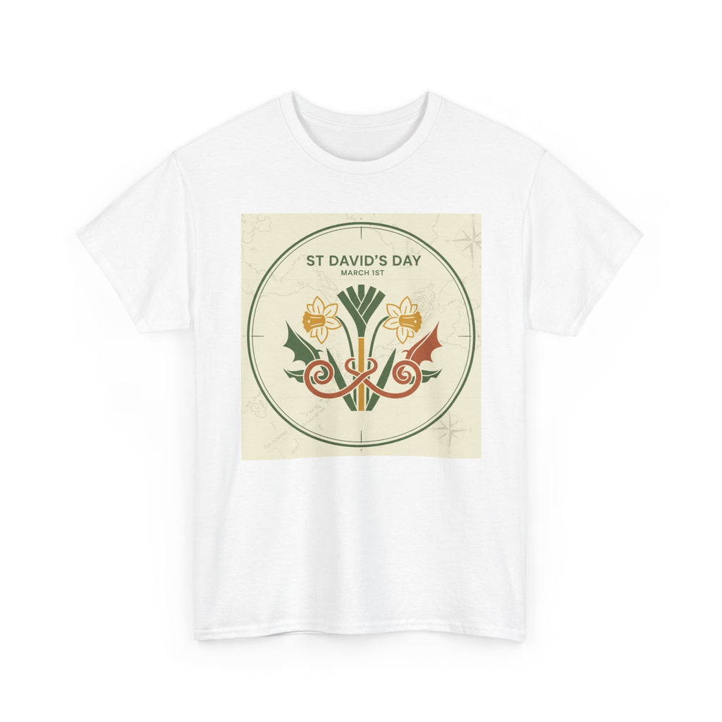 St. David's Day Floral Tee — Welsh Daffodil & Leek Celebration Shirt